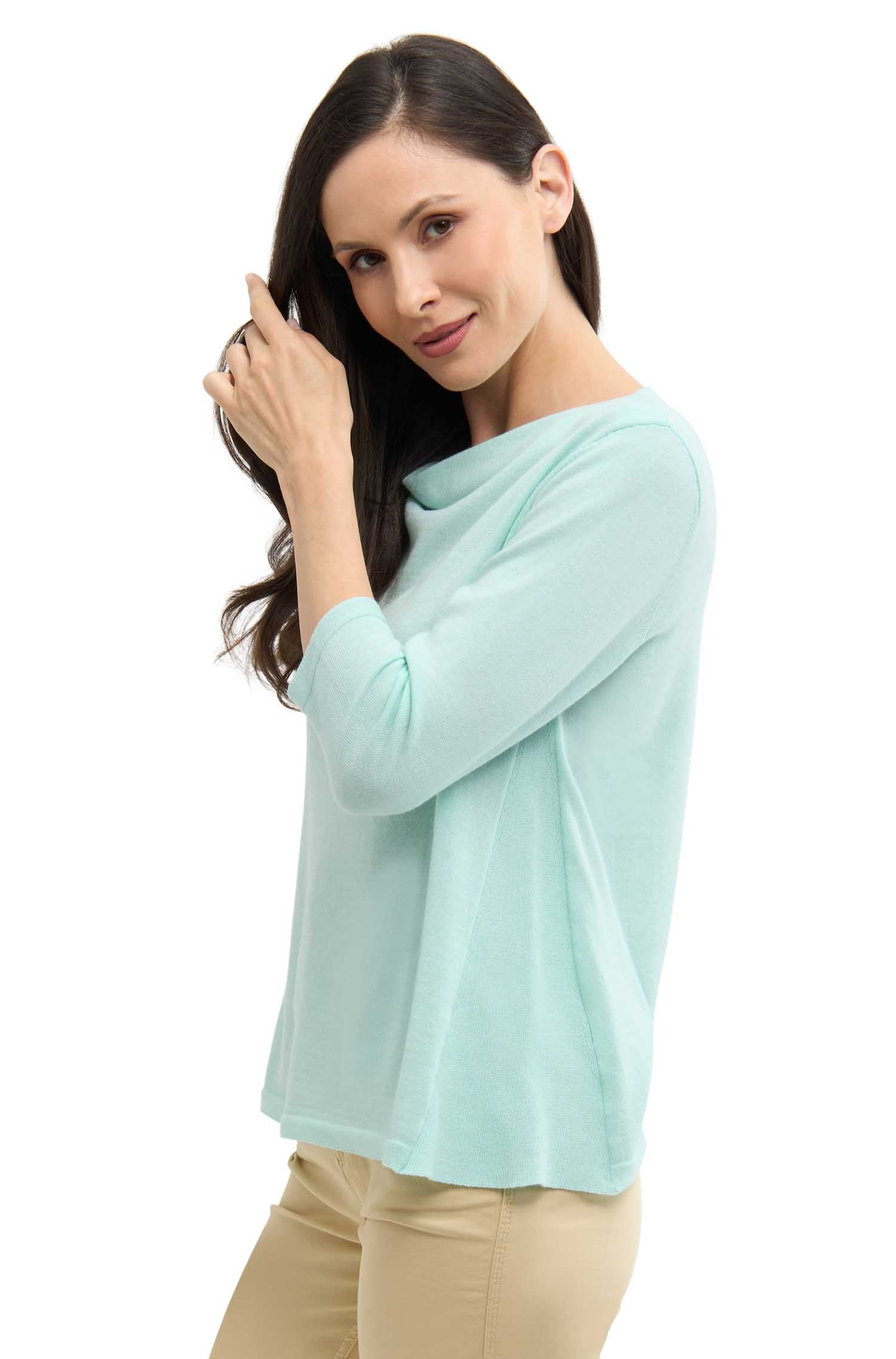 Pullover VEGA aus Royal Alpaka-Baumwoll-Mix-mint pastel