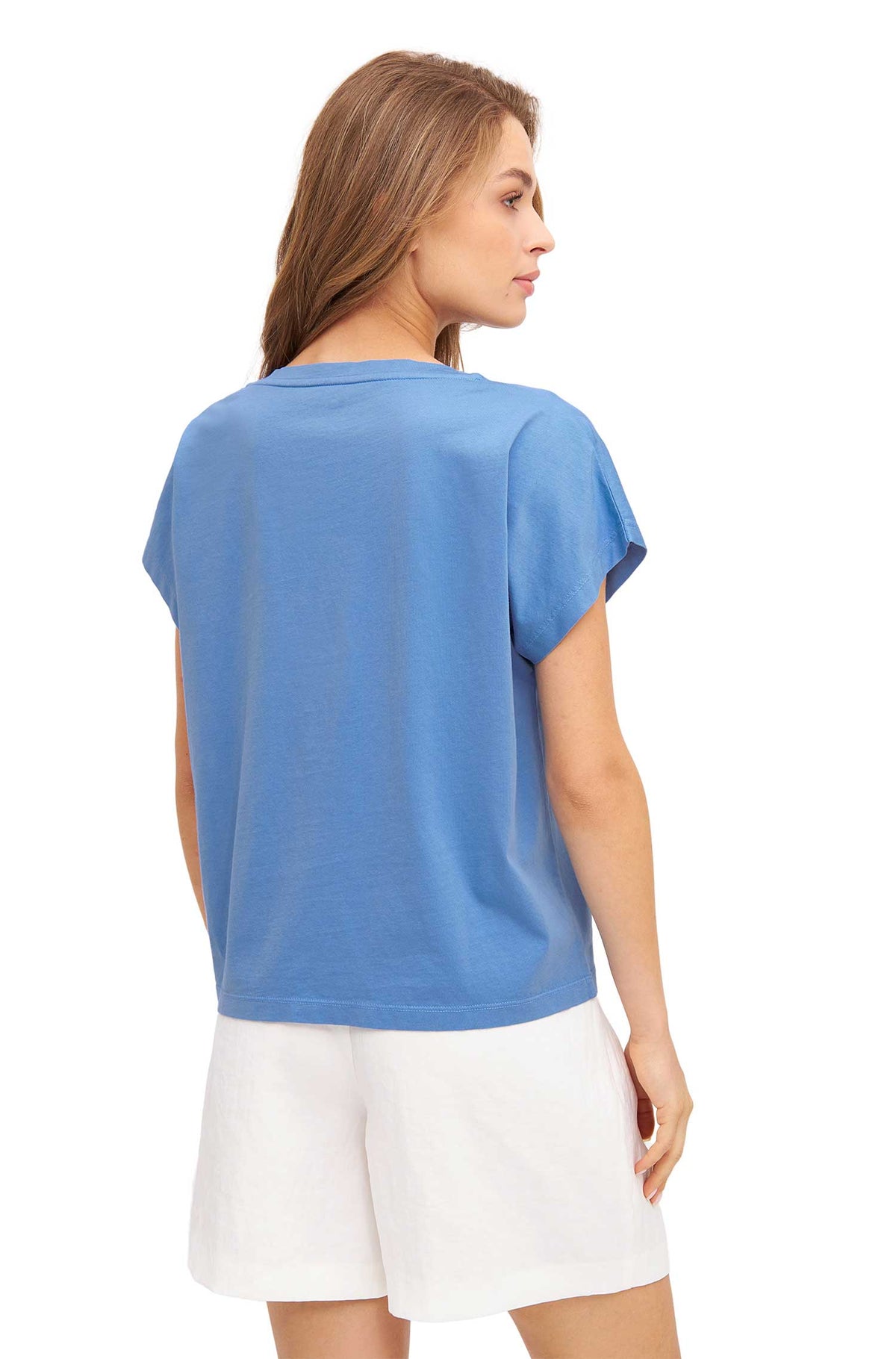 T-Shirt BOXY-pazifikblau