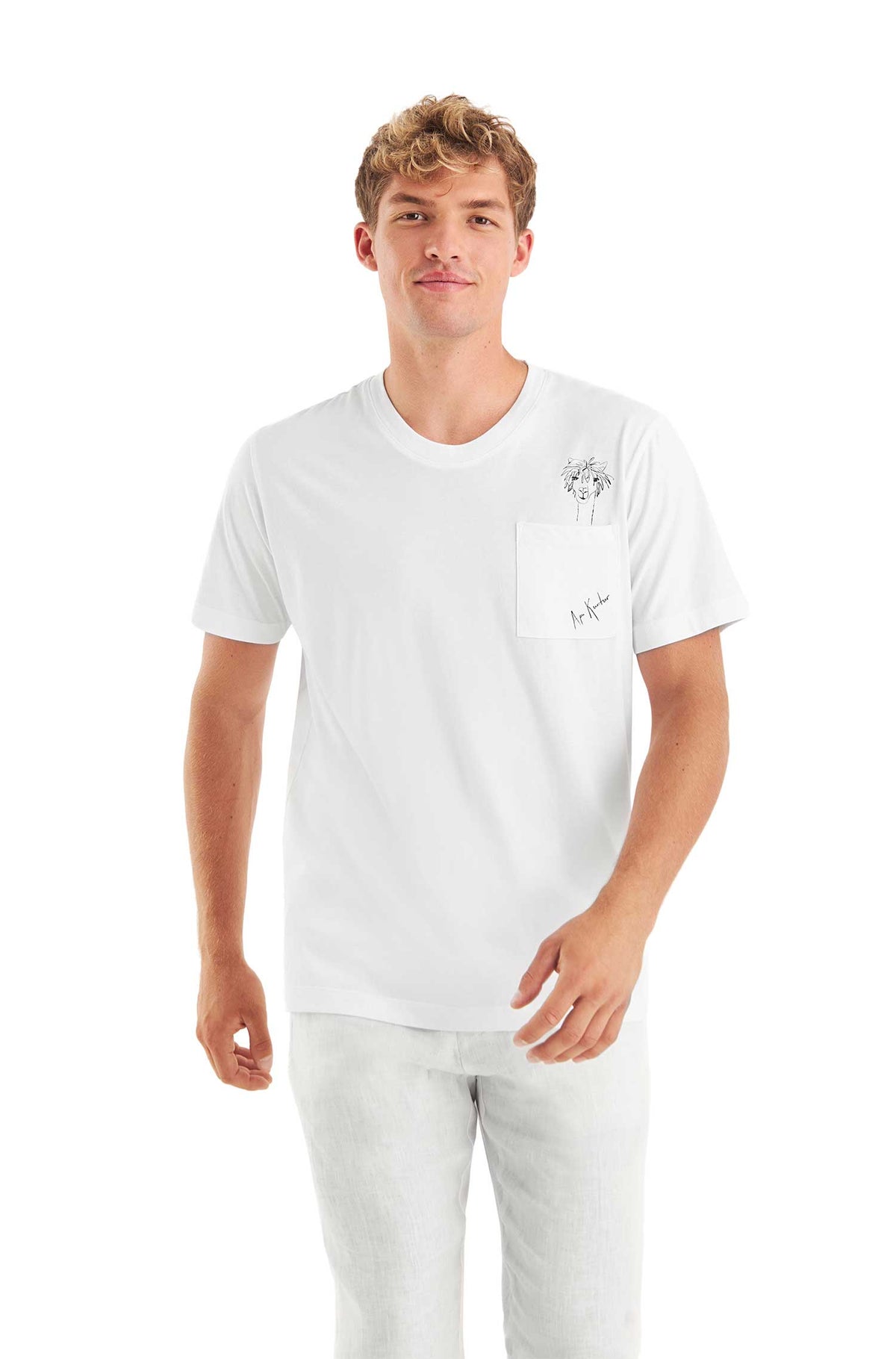 T-Shirt RASSI, mit Tasche-weiss