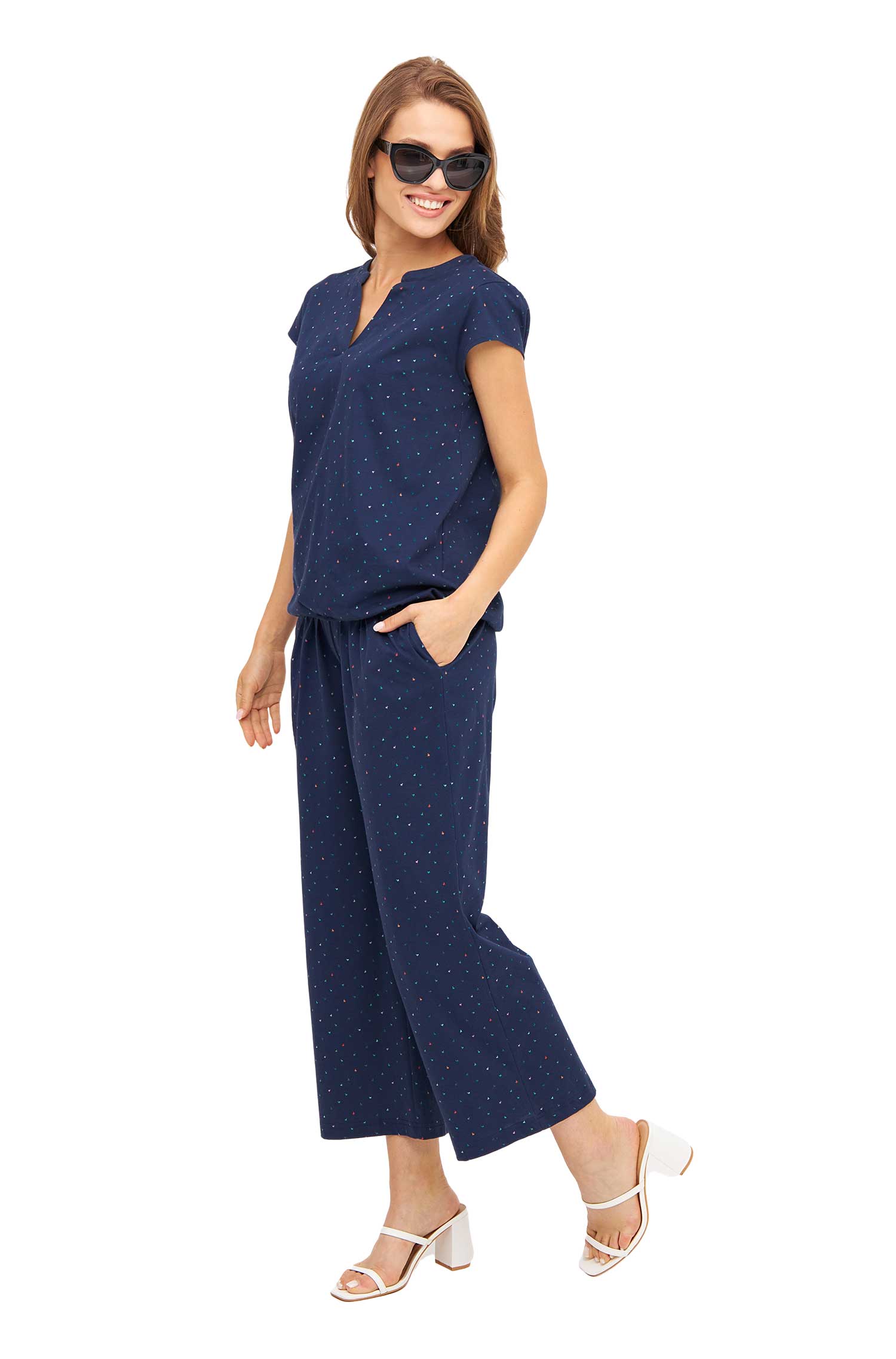 Hose ALPAQUITAS aus Bio-Pima-Baumwolle-navy