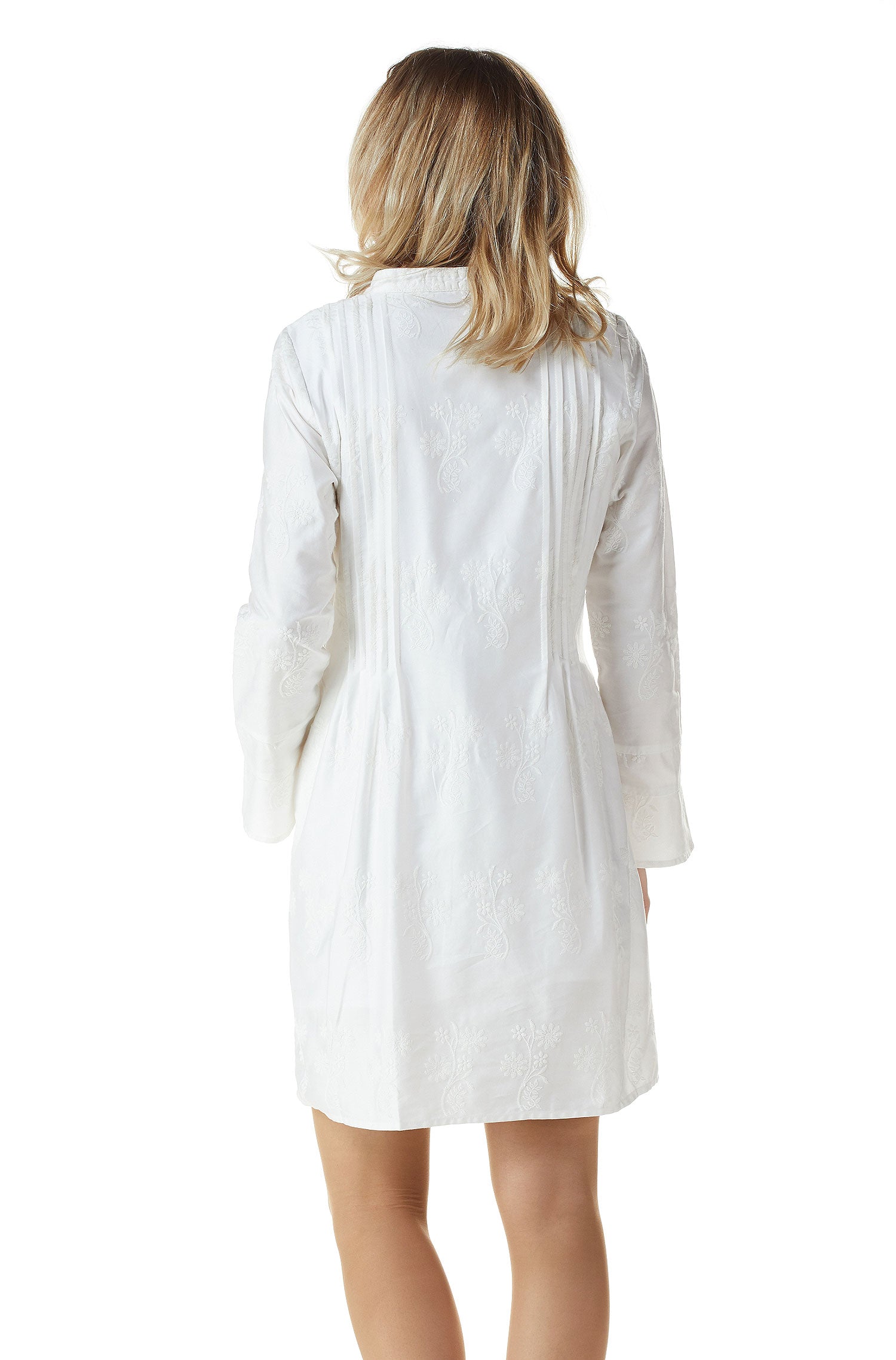 Kleid FABIANA aus 100% Bio Pima Baumwolle-weiss