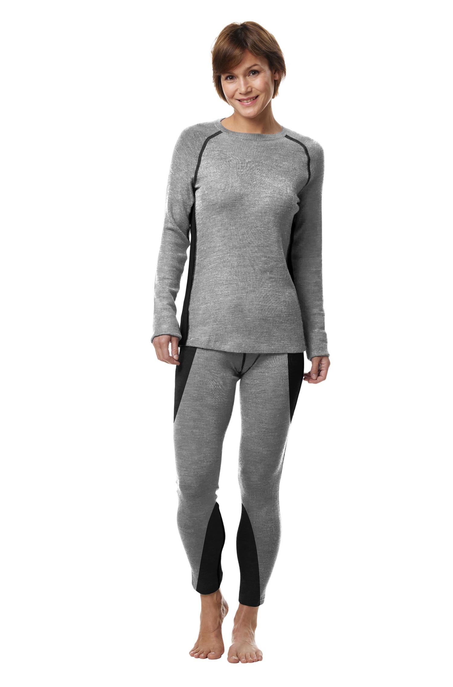 Thermo-Langarm-Shirt St. MORITZ für Damen mit Alpaka-Mix-grau