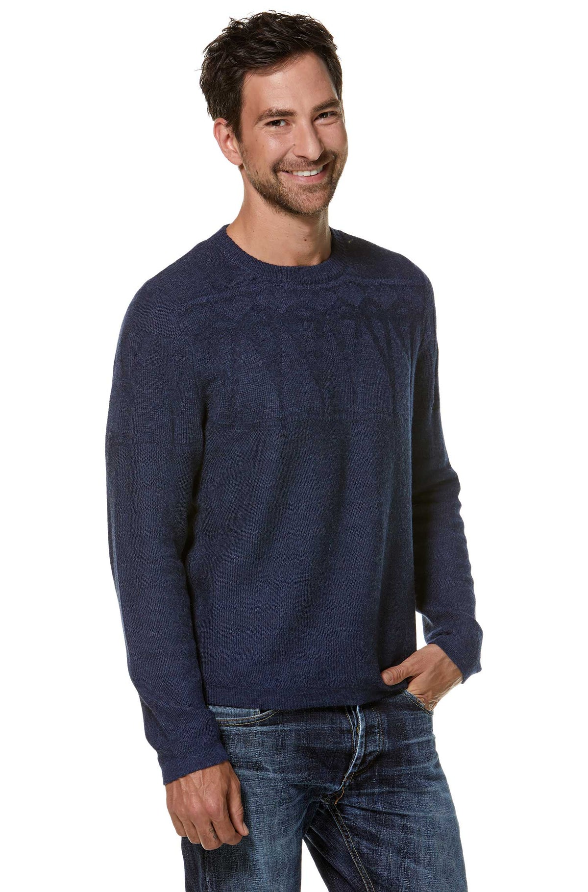 Alpaka Pullover UGO-blau