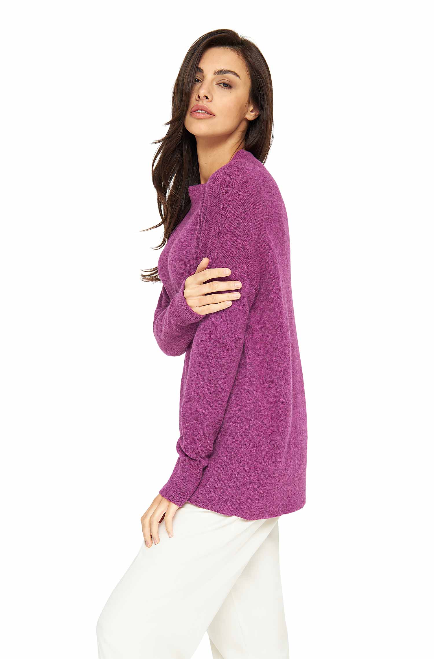 Alpaka Pullover GRAZIA aus Alpaka-Merino-Mix-fuchsia