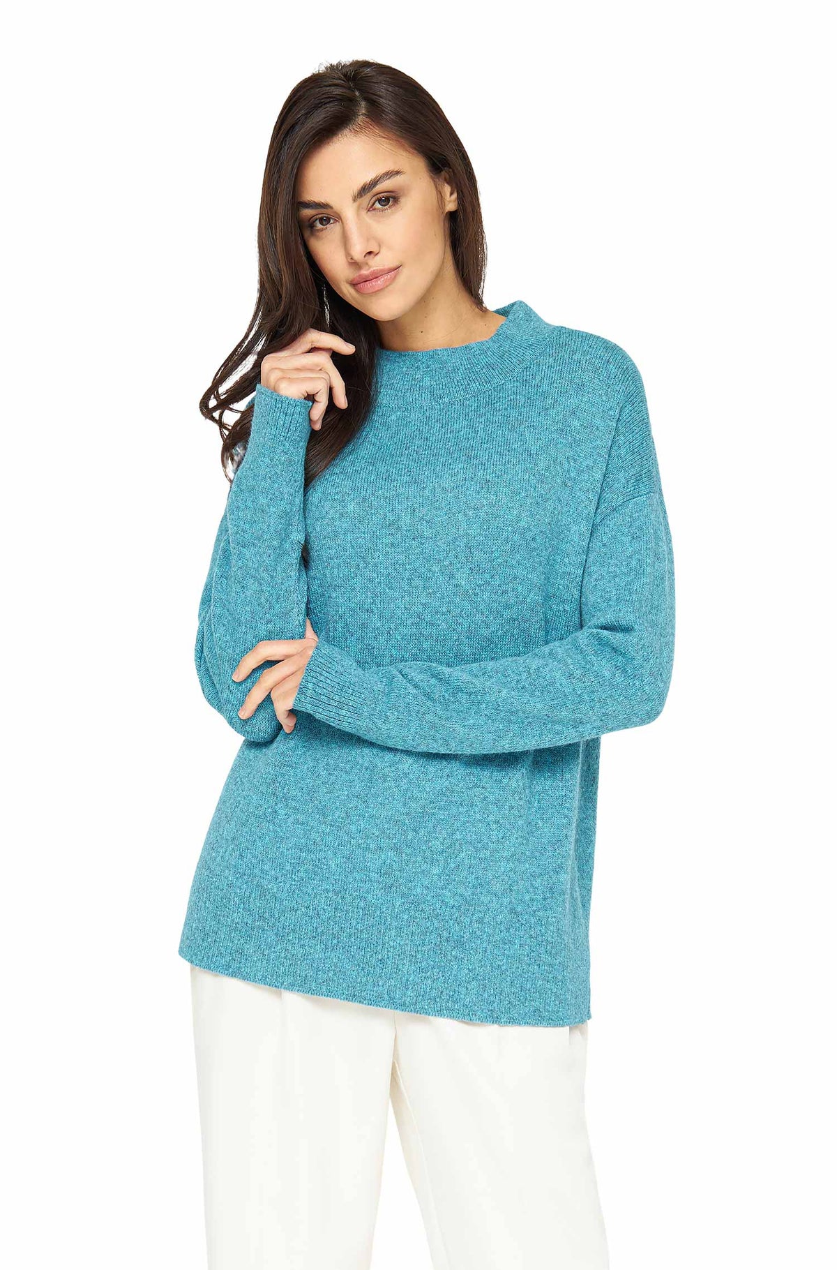 Alpaka Pullover GRAZIA-türkis