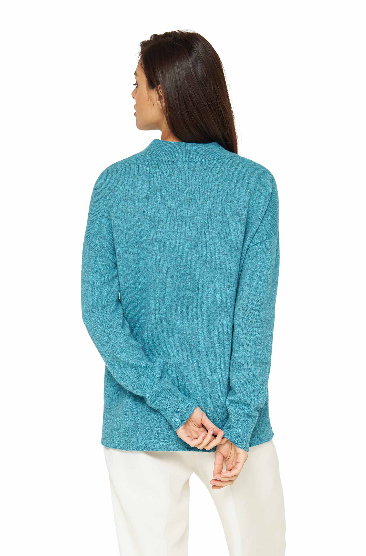 Alpaka Pullover GRAZIA aus Alpaka-Merino-Mix-türkis