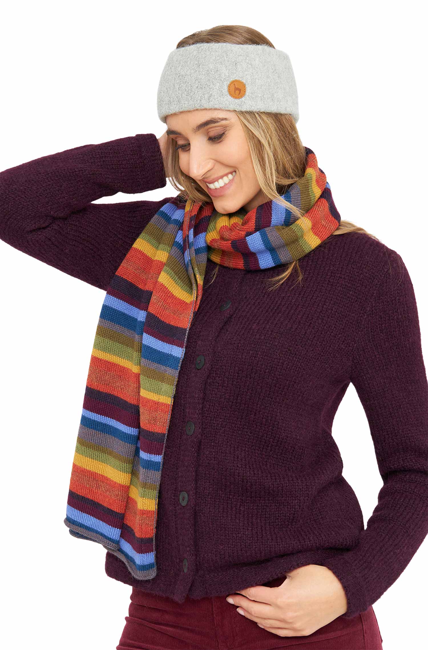 Alpaka Schal ARCO IRIS XXL aus 100% Baby Alpaka-arco iris