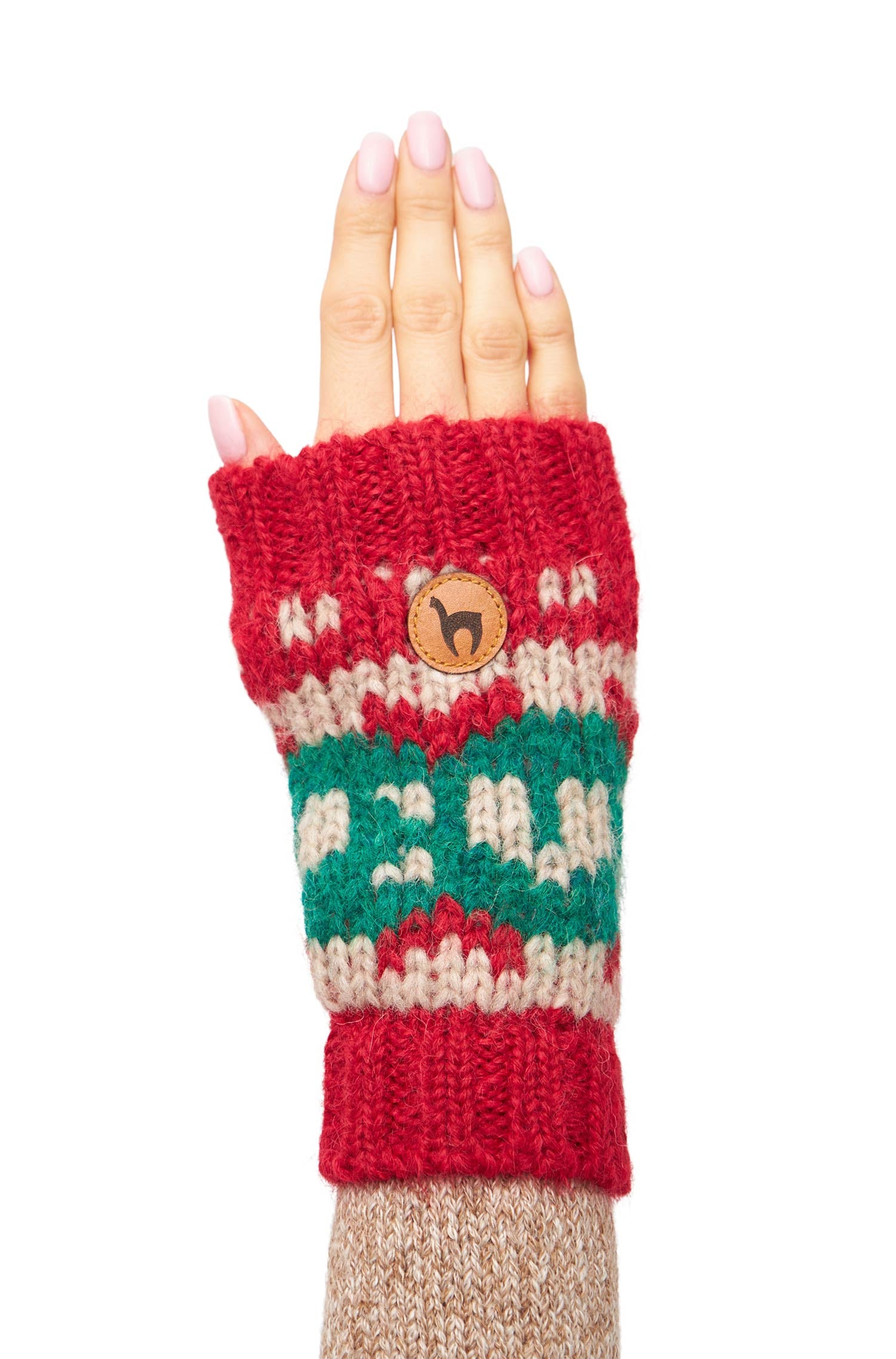 Alpaka Pulswärmer NAVIDAD aus Alpaka-Merino-Mix-navidad