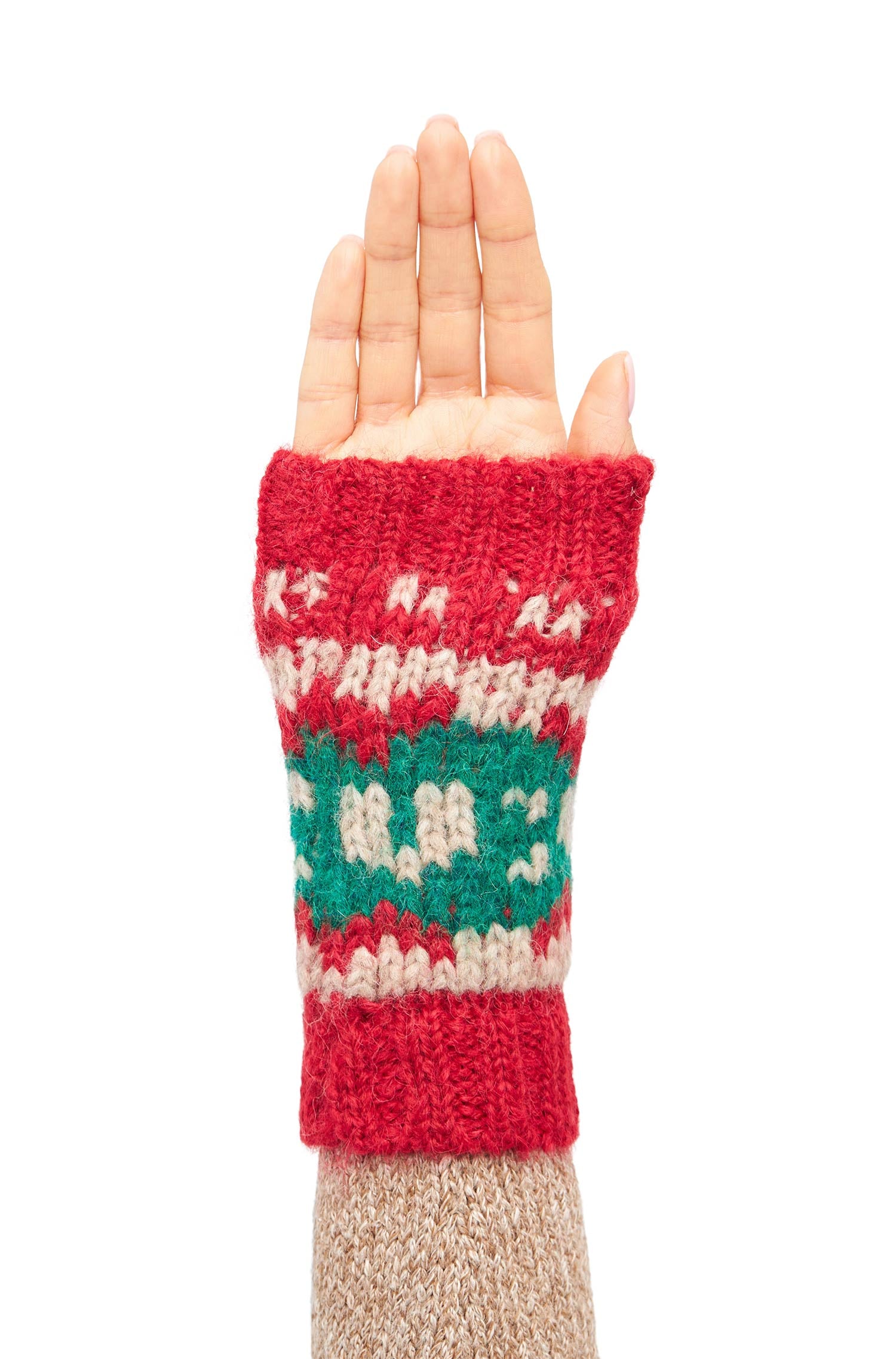 Alpaka Pulswärmer NAVIDAD aus Alpaka-Merino-Mix-navidad