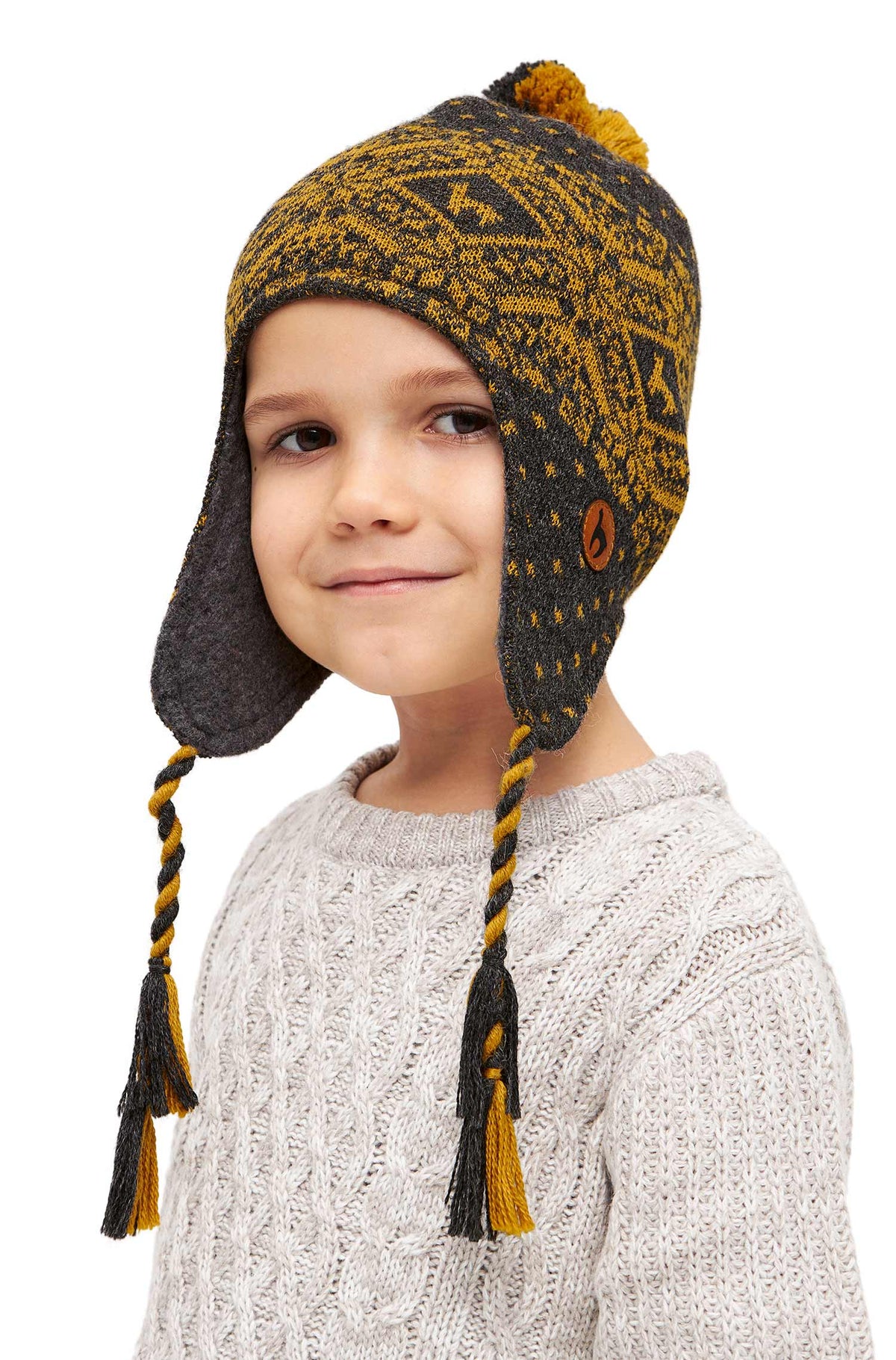 Kinder Mütze ANDEN ROCA, gefüttert-grau