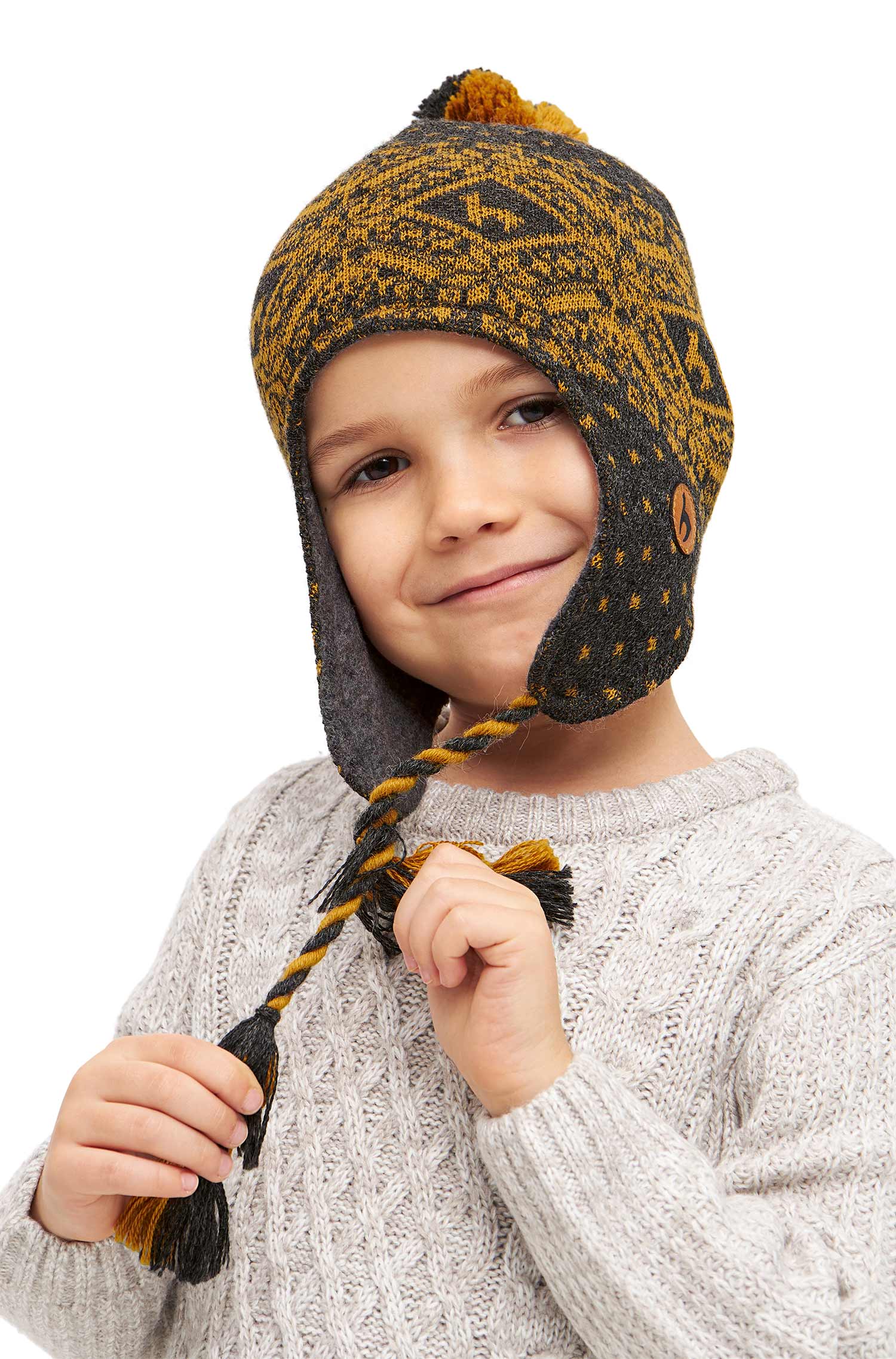 Alpaka Mütze ANDEN ROCA (für Kinder) aus 100% Alpaka-grau