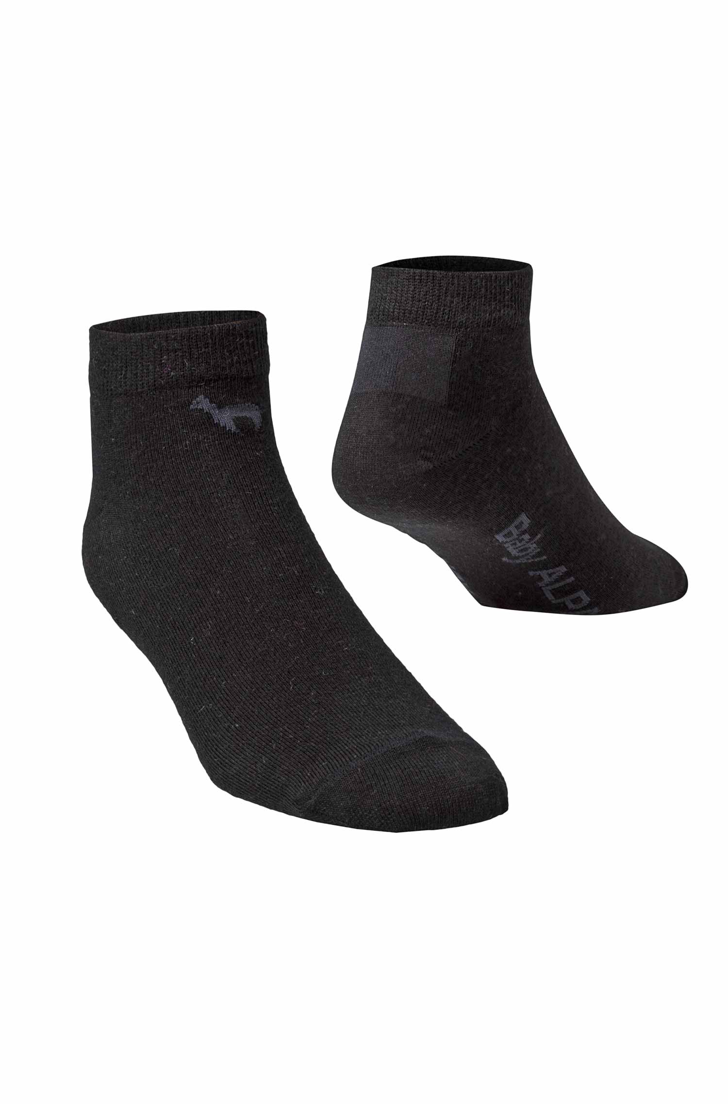 Premium SNEAKER SOCKE UNI in Naturfaser Qualität-schwarz