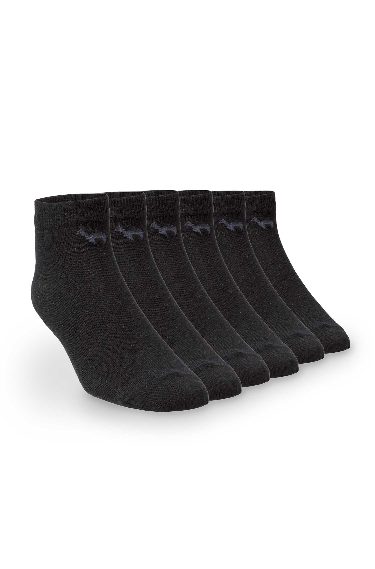 6er-Pack Premium SNEAKER SOCKE UNI in Naturfaser Qualität-schwarz