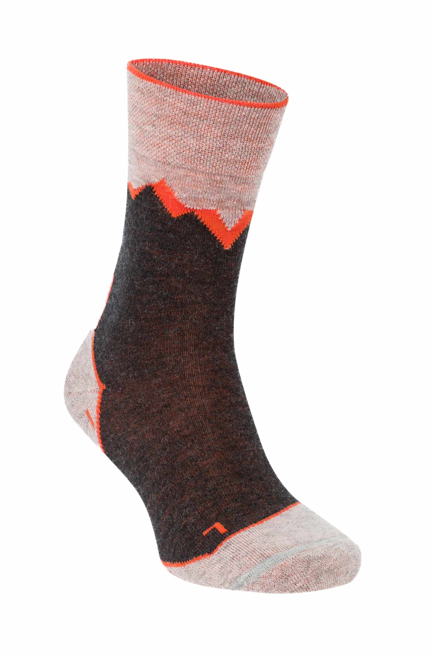Premium Alpaka WANDERSOCKEN-sand/orange