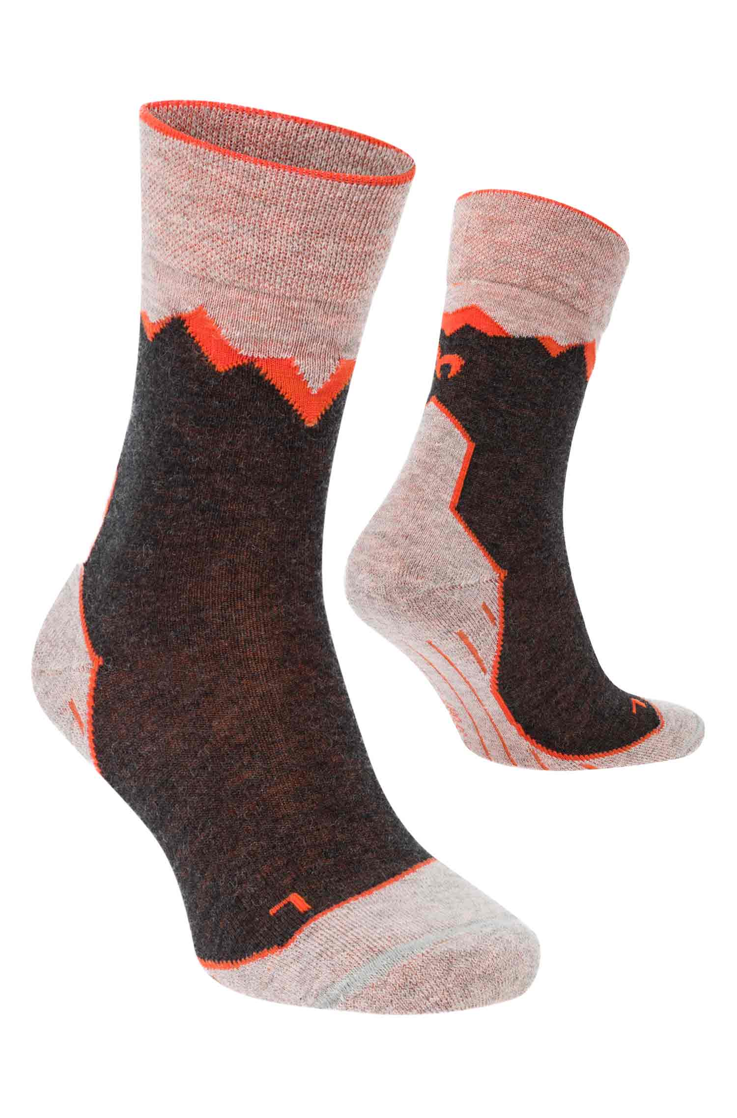 Premium Alpaka WANDERSOCKEN-sand/orange