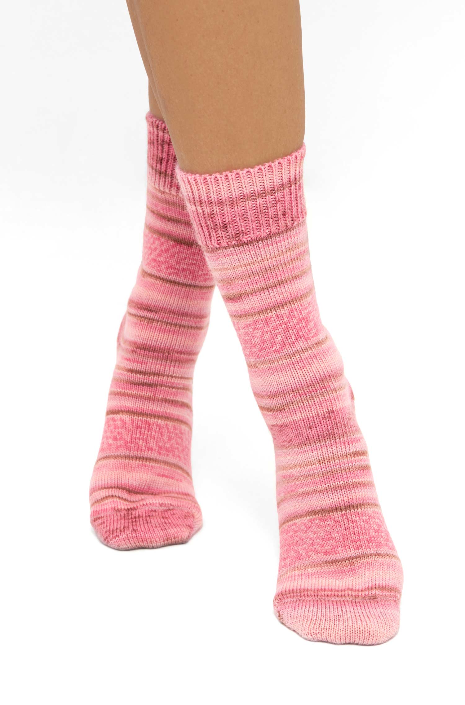 Alpaka Kuschel-Socken HARMONY aus Alpaka-Wolle-Mix-koralle