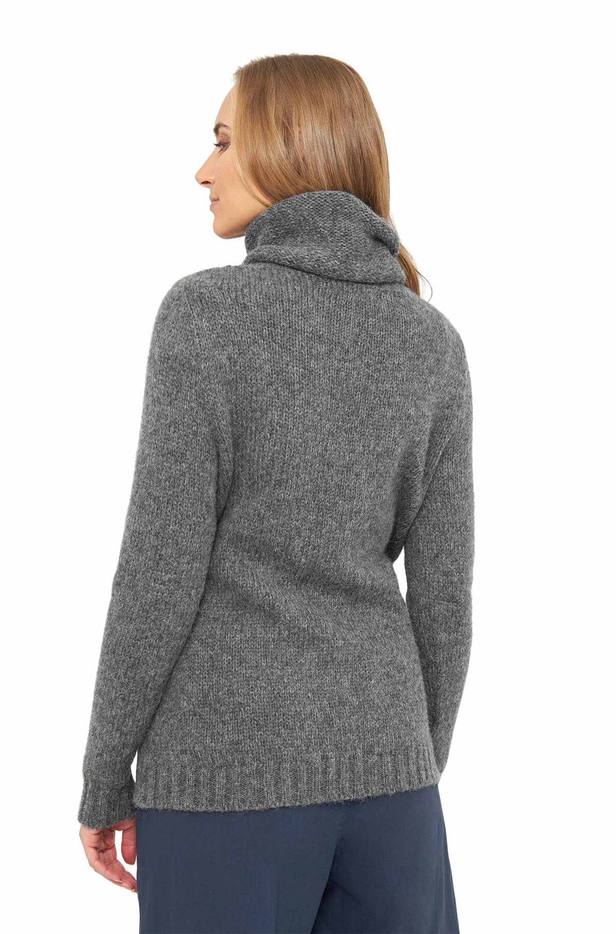 Alpaka Rollkragenpullover ASA-grau