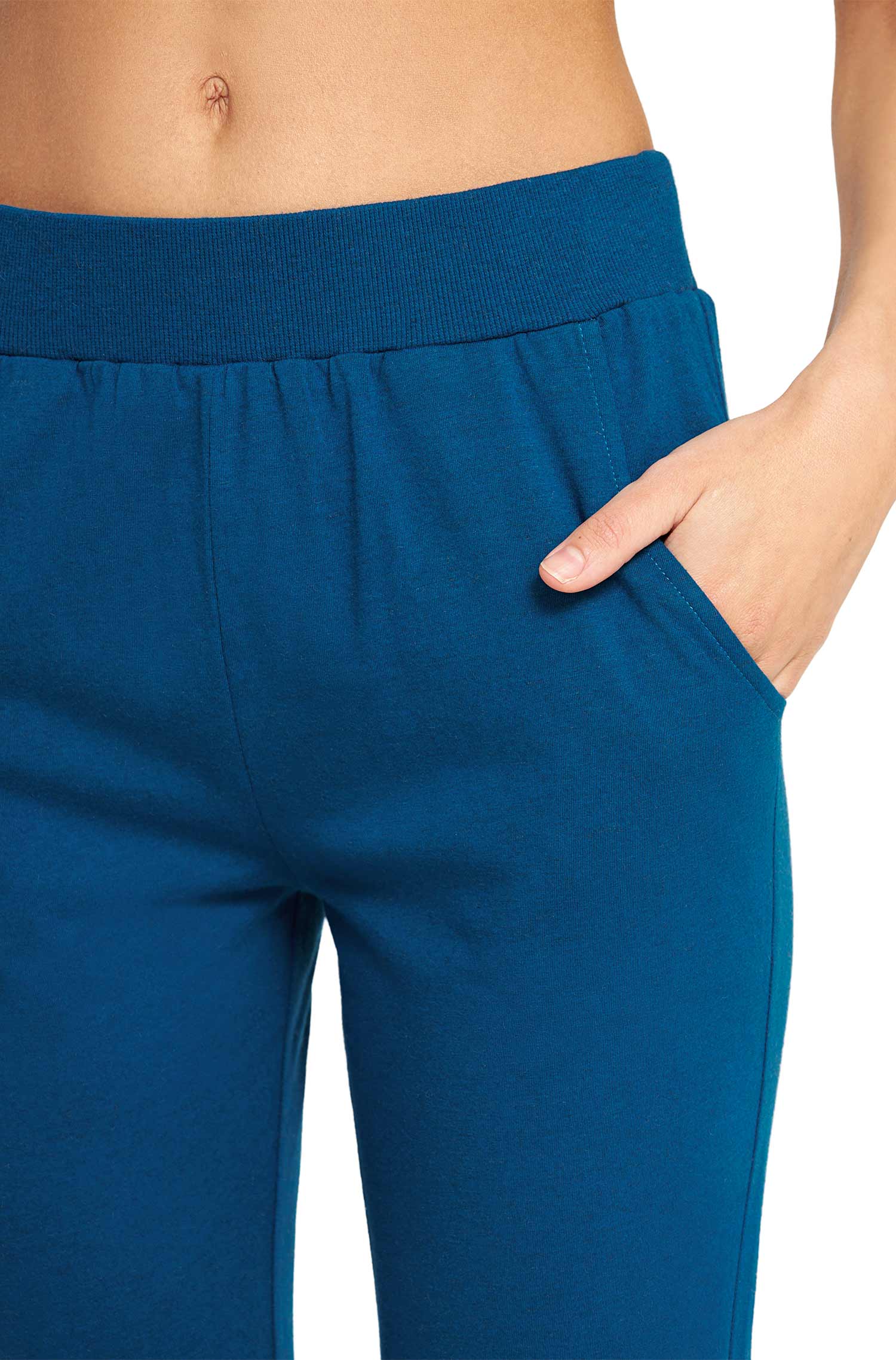 Alpaka Pyjama Damen Hose DREAMLINE aus Alpaka-Baumwoll-Mix-midnight blue