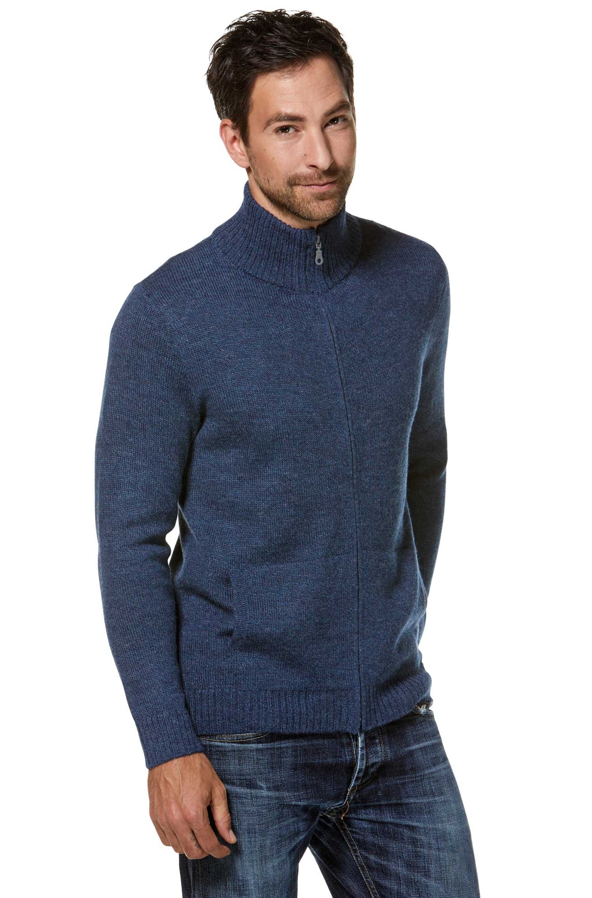 Alpaka Strickjacke RONALDO-schwarz