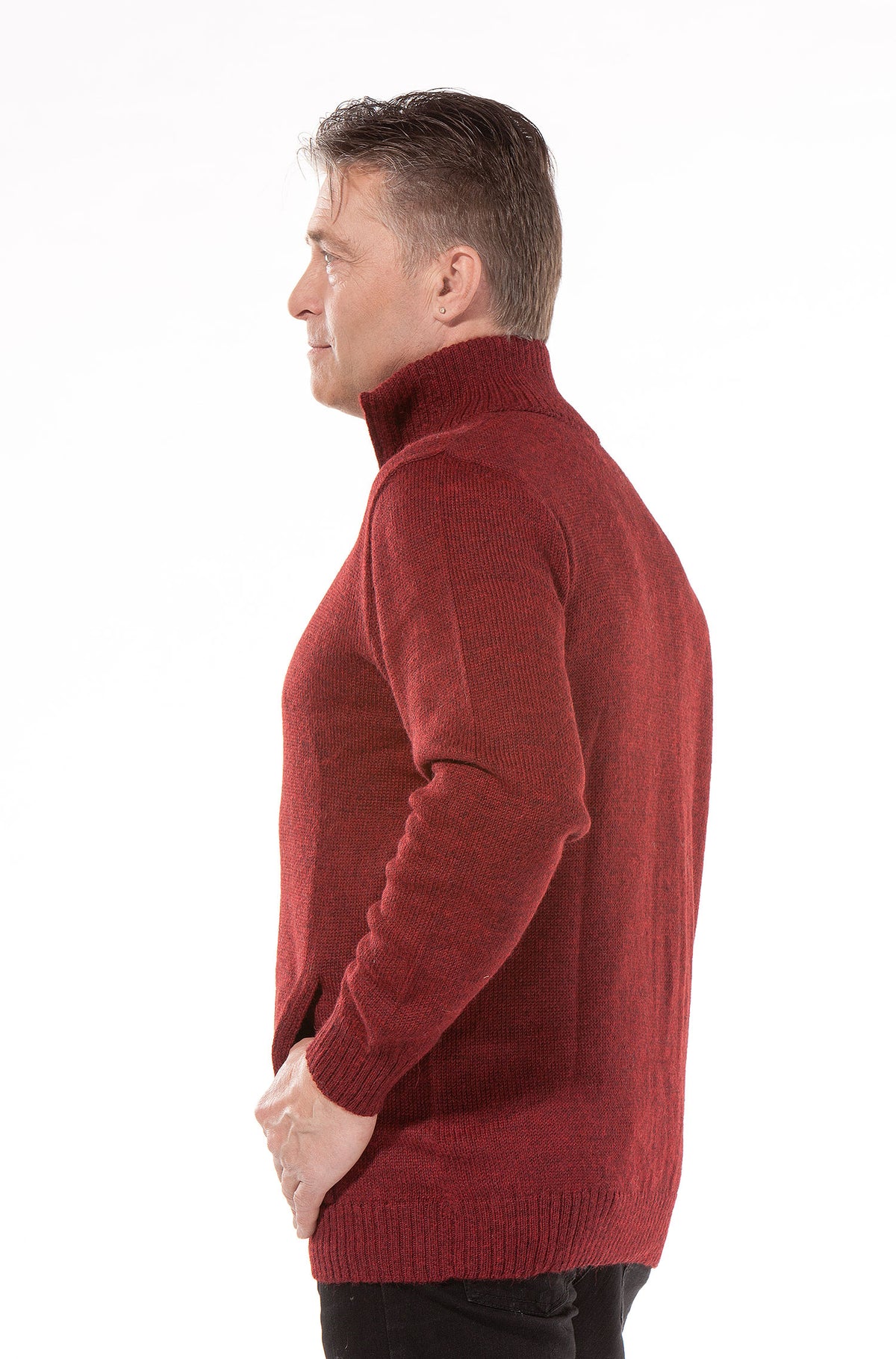 Alpaka Strickjacke RONALDO-schwarz