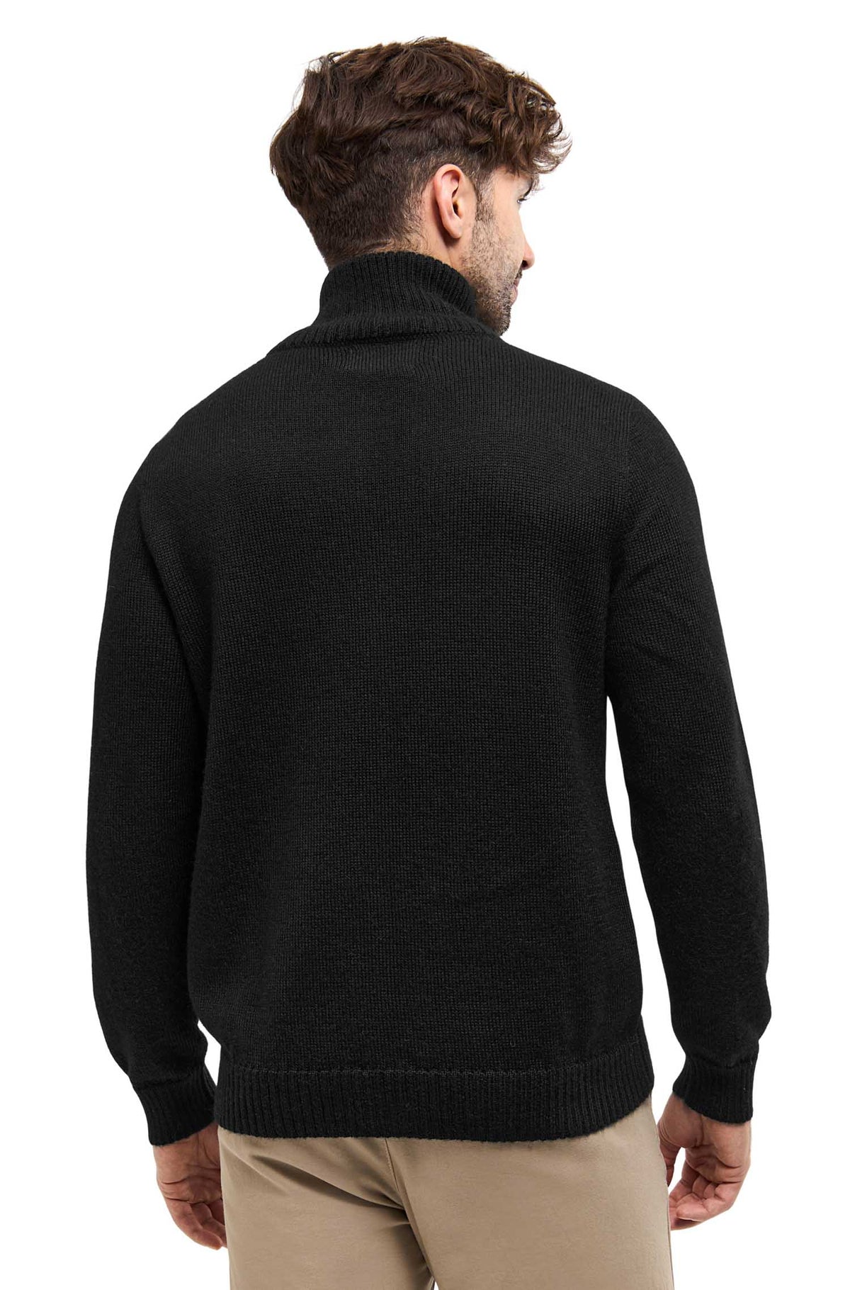 Alpaka Strickjacke RONALDO-schwarz