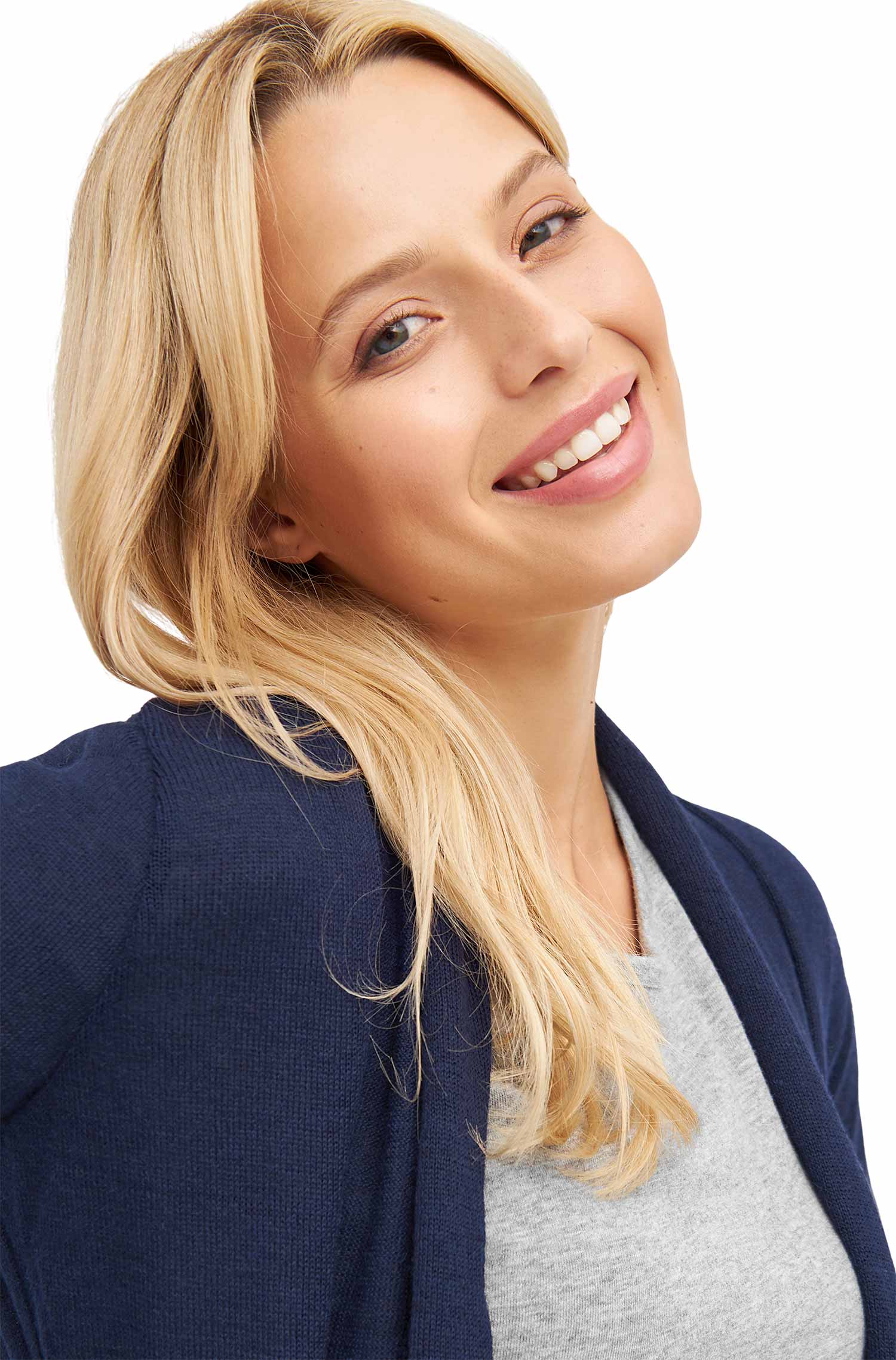 Alpaka Strickjacke PENELOPE aus 100% Baby Alpaka-dark navy