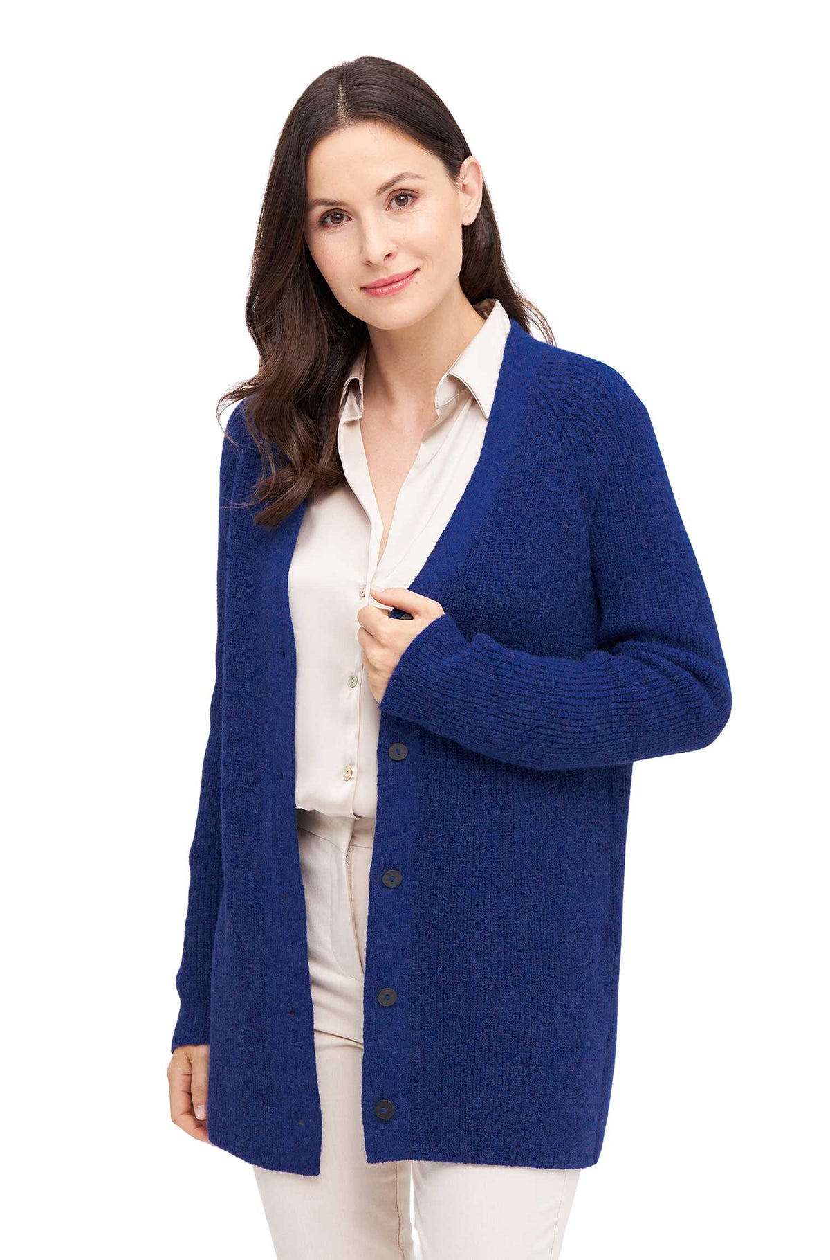 Alpaka Strickjacke CARICE-königsblau