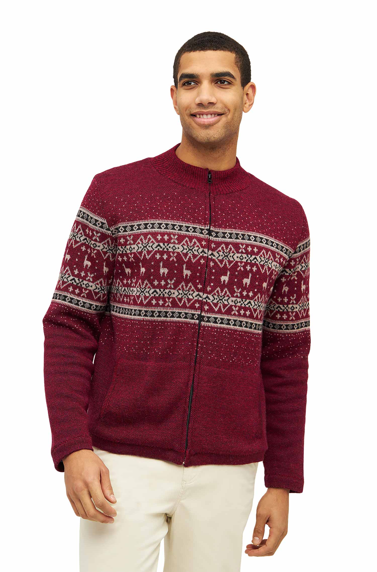 Alpaka Strickjacke NEVADO aus 100% Baby Alpaka-nevado