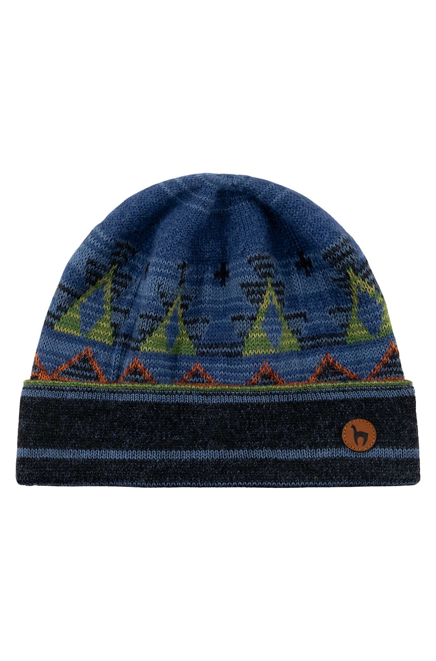 Alpaka Mütze KUYCHI aus 100% Baby Alpaka-blau