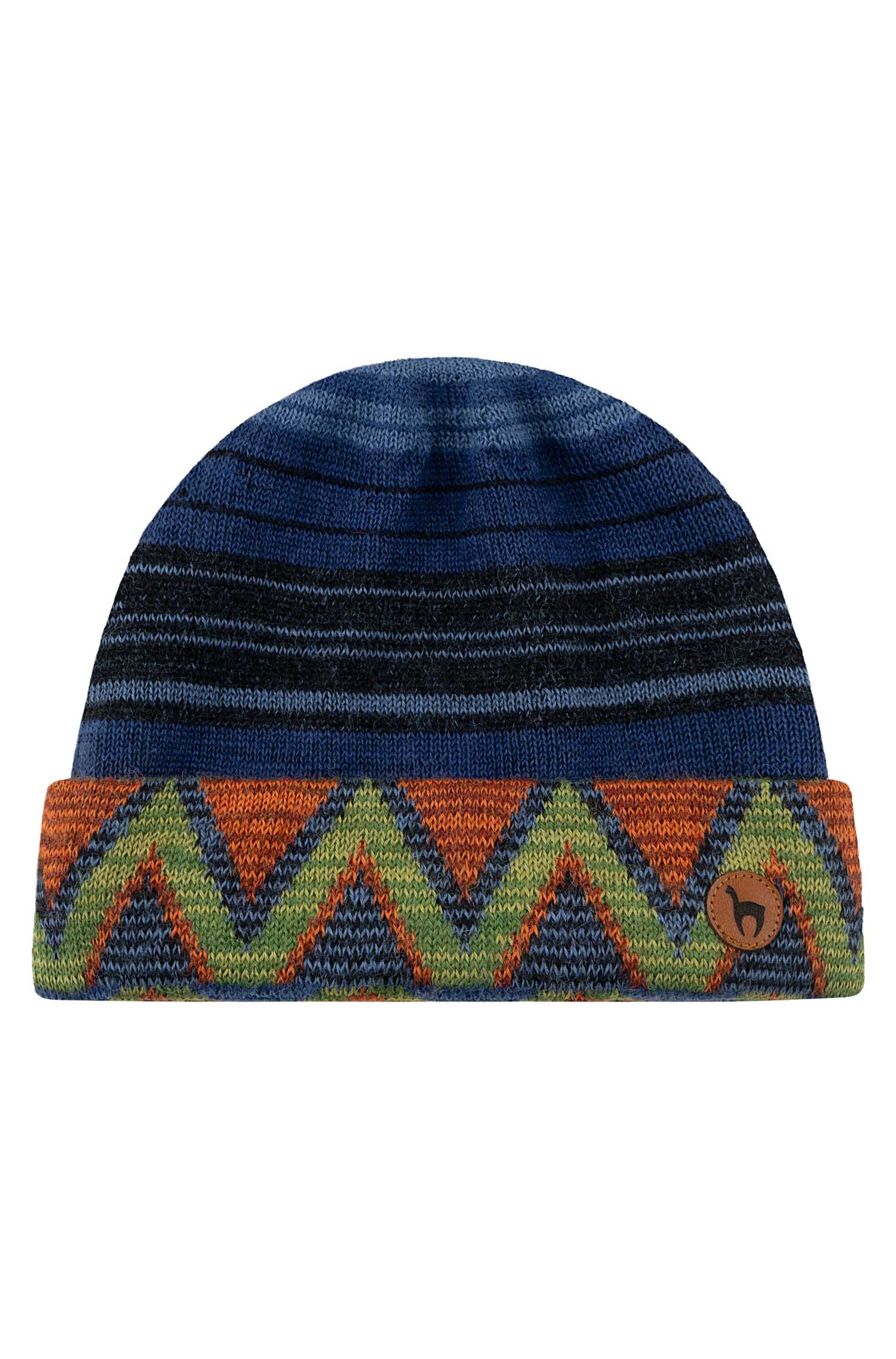 Alpaka Mütze KUYCHI aus 100% Baby Alpaka-blau