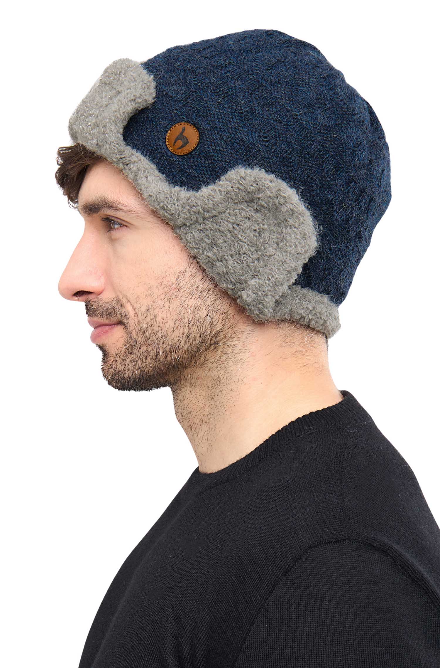 Mütze MACHA mit Ohrenklappen-blau