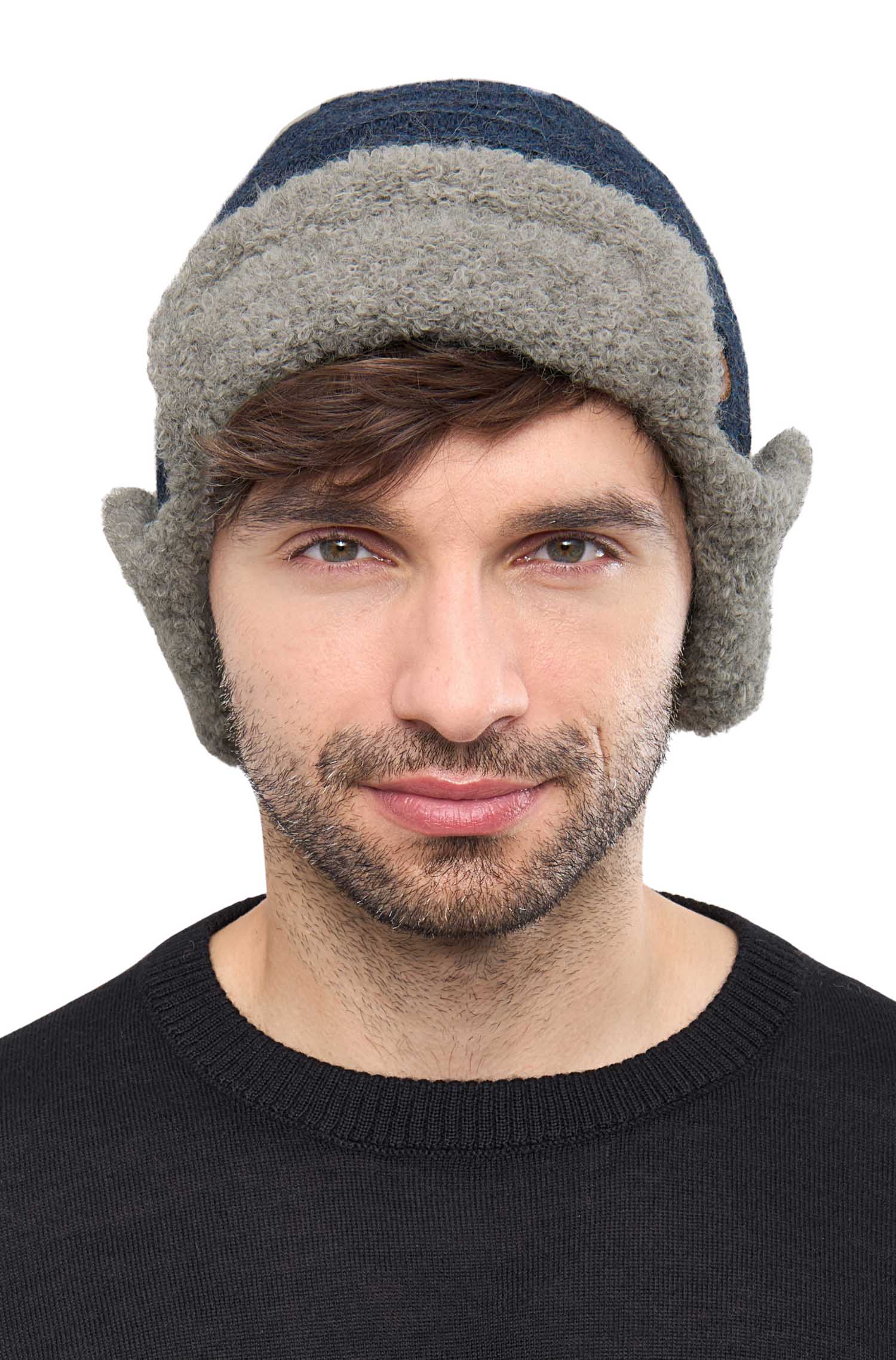 Mütze MACHA mit Ohrenklappen-blau