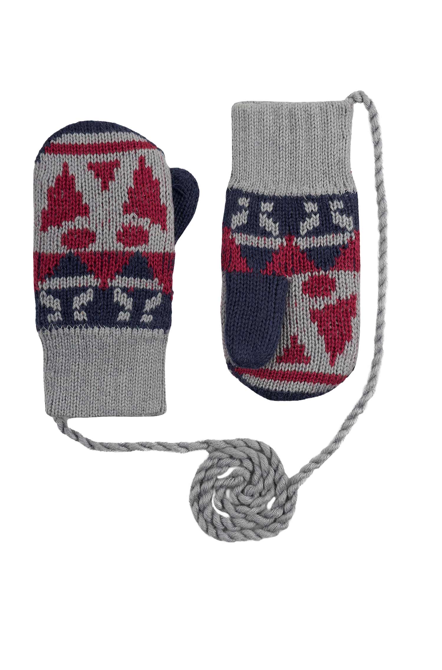 Alpaka Fäustlinge ELI (Baby 8-14 Monate) aus 70% Baumwolle-grau