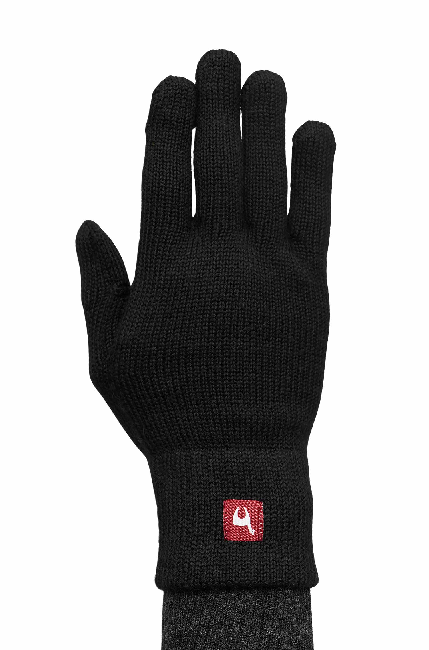 Alpaka Fingerhandschuhe TOUCH aus 100% Baby Alpaka-schwarz