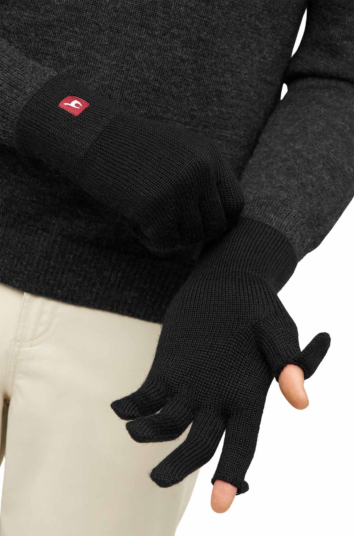 Alpaka Handschuhe TOUCH-schwarz