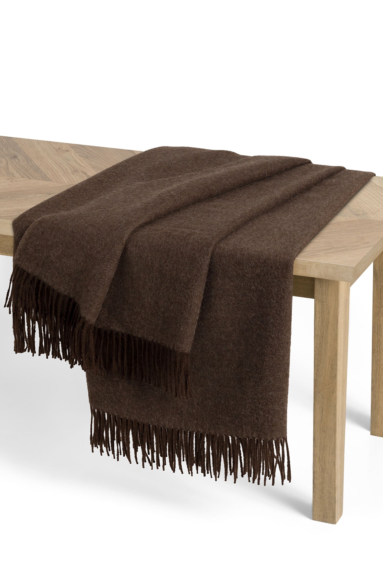 Alpaka Tages Decke FISCHGRAT aus 100% Baby Alpaka-kamel