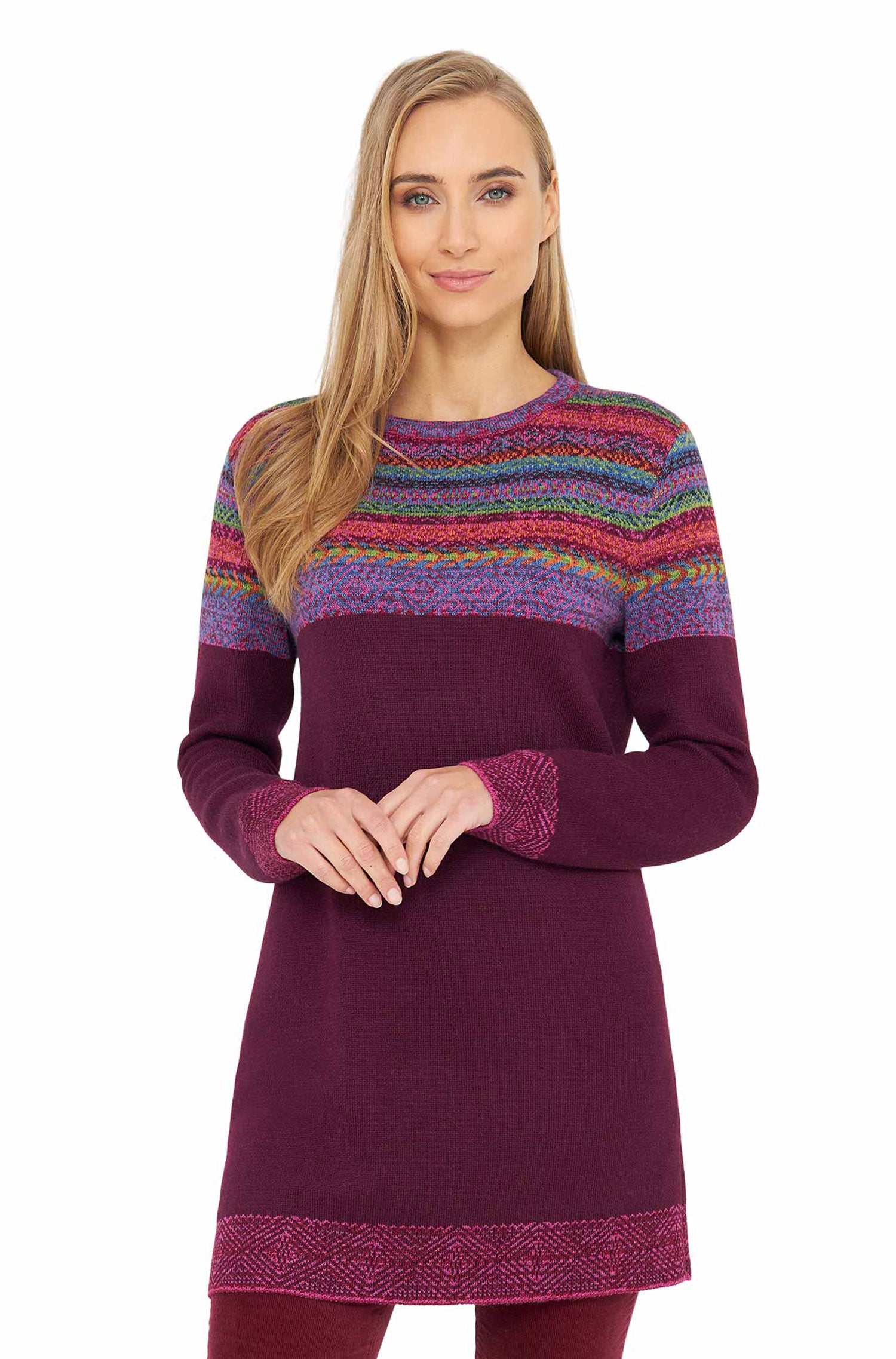 Alpaka Tunika Pullover HALEY-kuychi berry