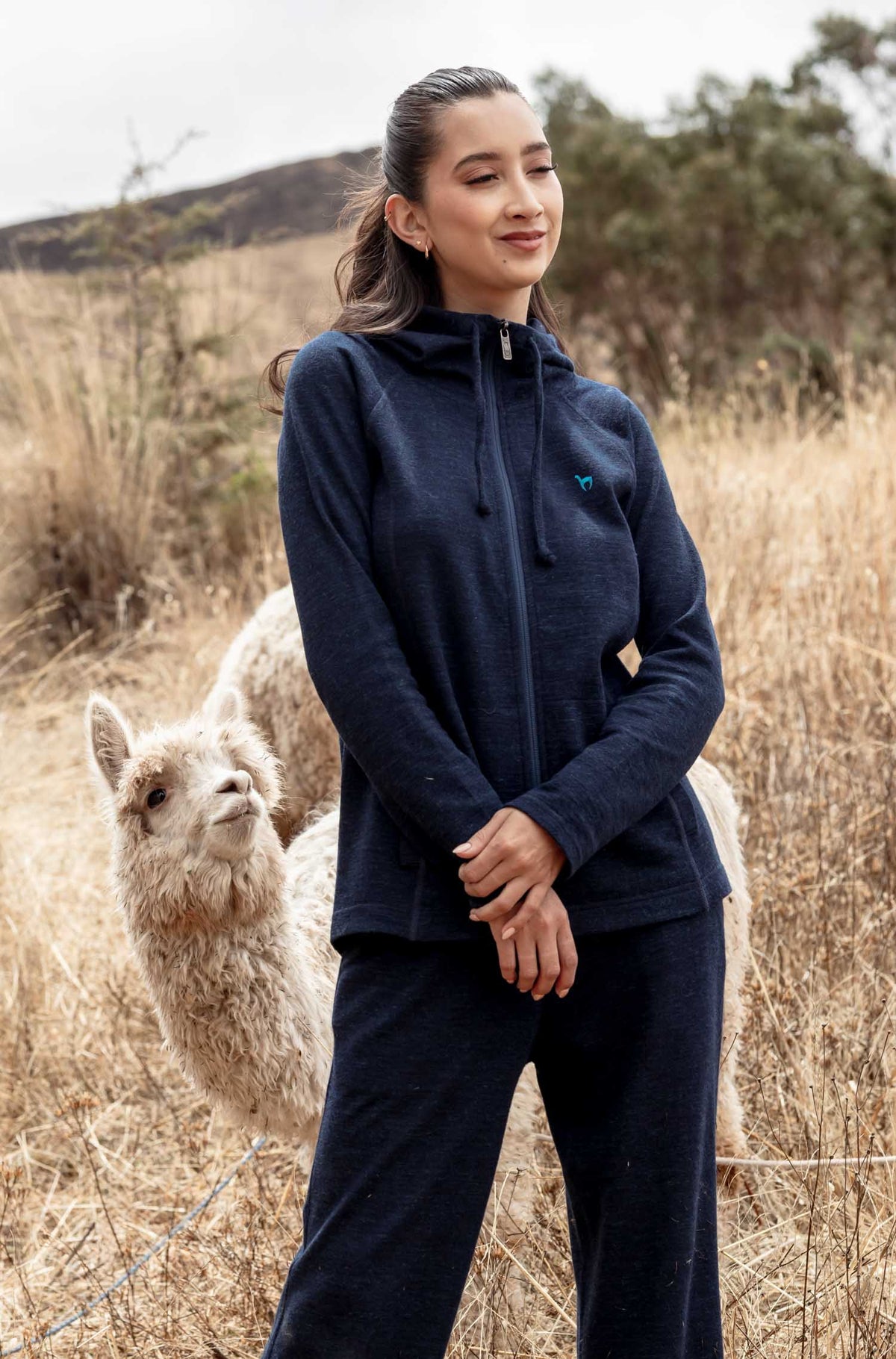 Alpaka Lounge-Hoody THERMO-navy