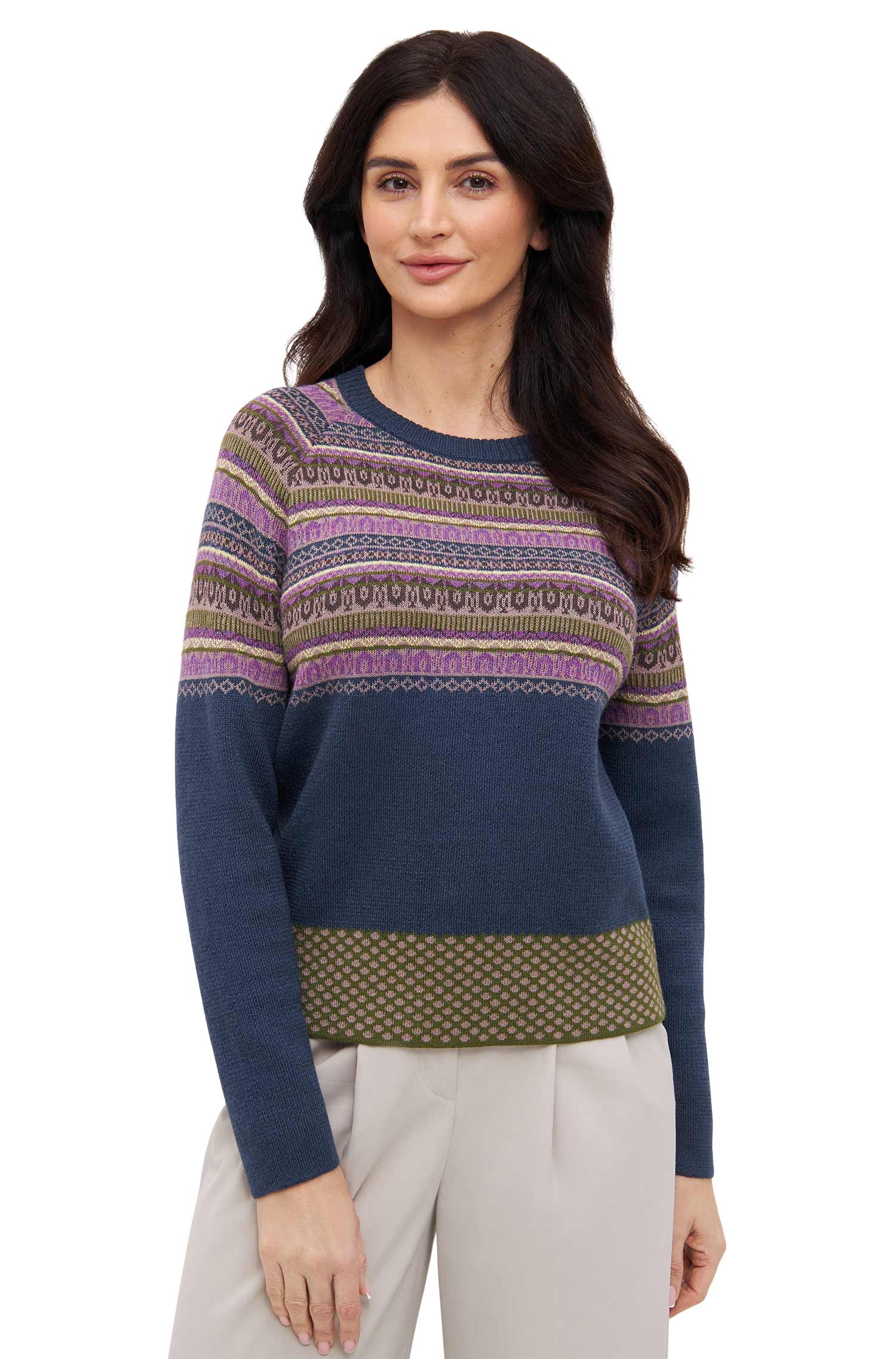 Alpaka Pullover COLORES ANDEN-royalblau