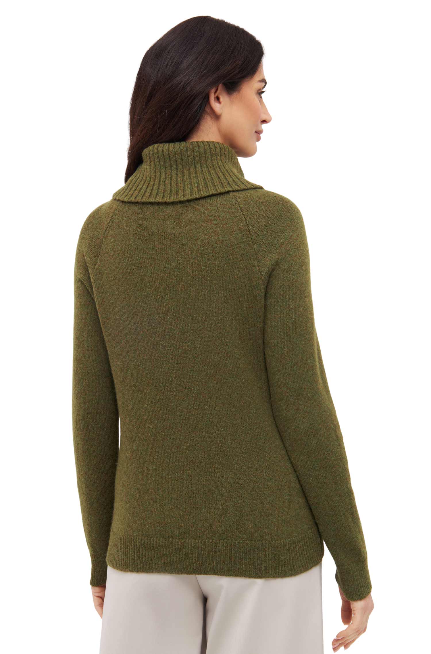 Alpaka Rollkragenpullover COLORES ANDEN-olivgrün