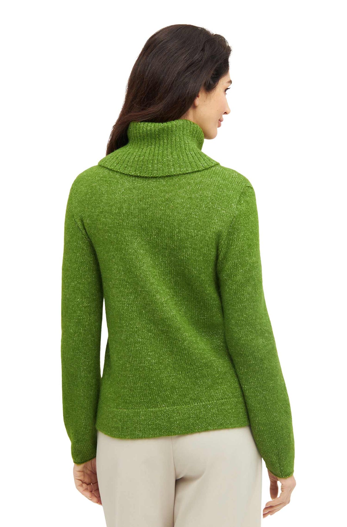 Alpaka Rollkragenpullover PACA-apfelgrün