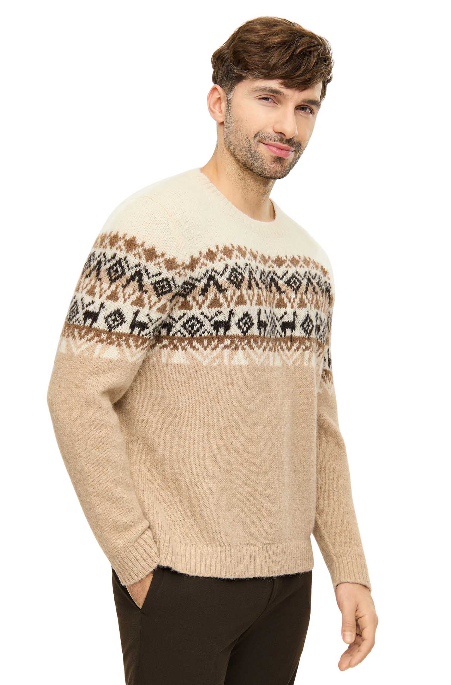 Alpaka Pullover GIORGIO-mandel