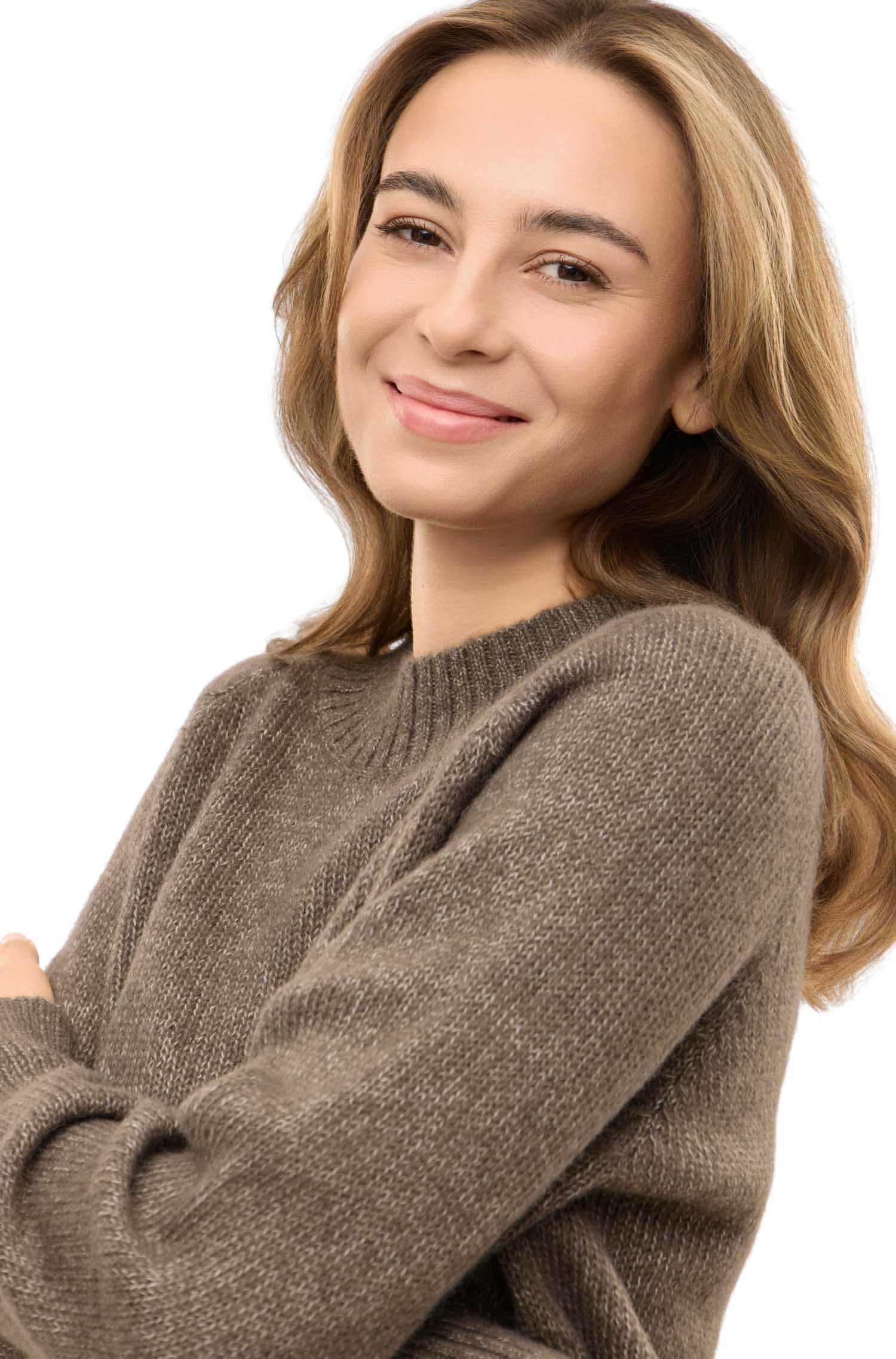 Alpaka Pullover ELLA-taupe
