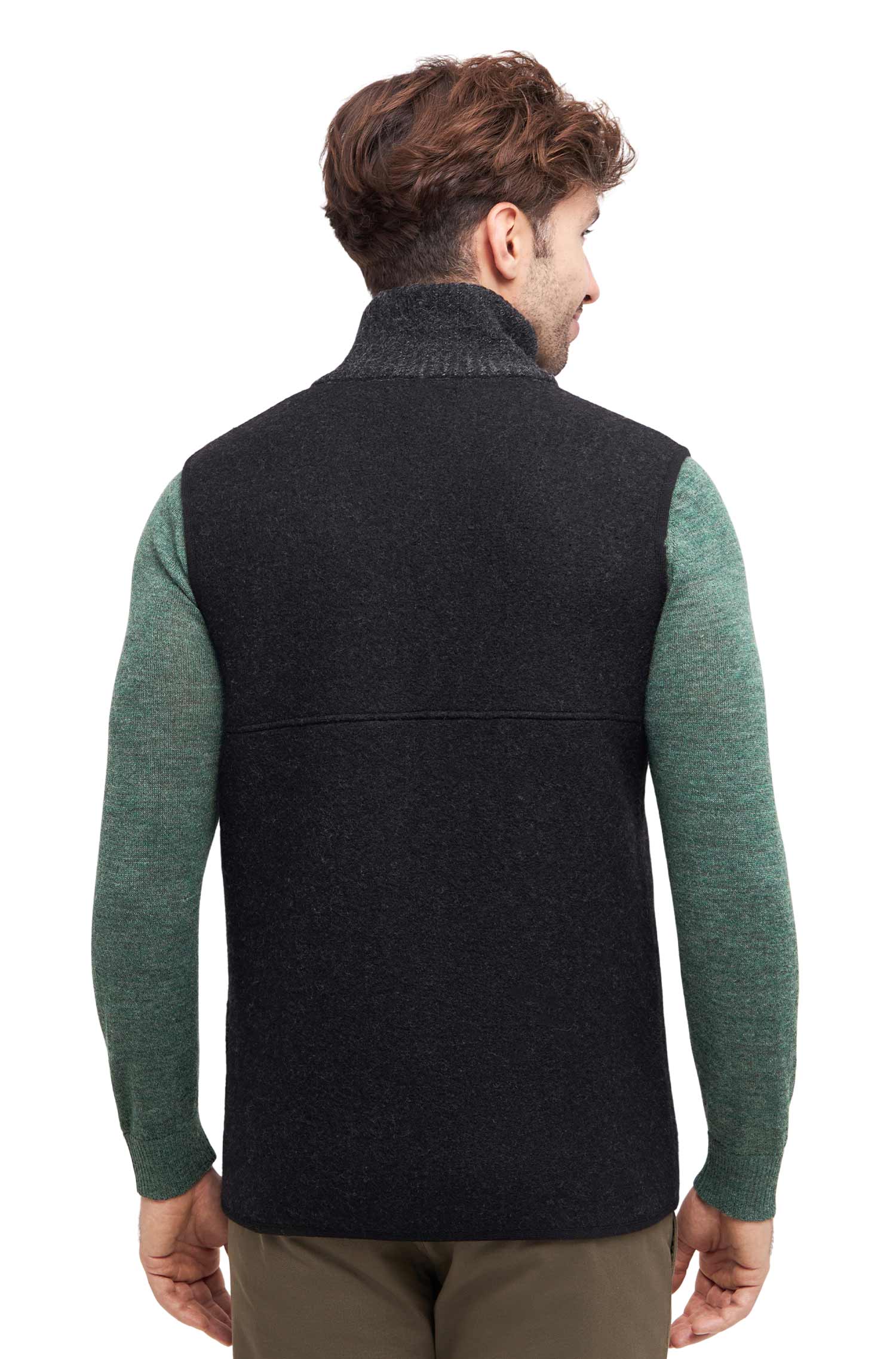 Alpaka Filzweste OLIVER-schwarz