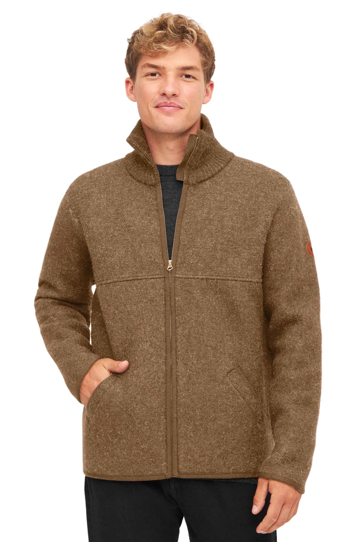 Alpaka Filzjacke OLIVER-kakao