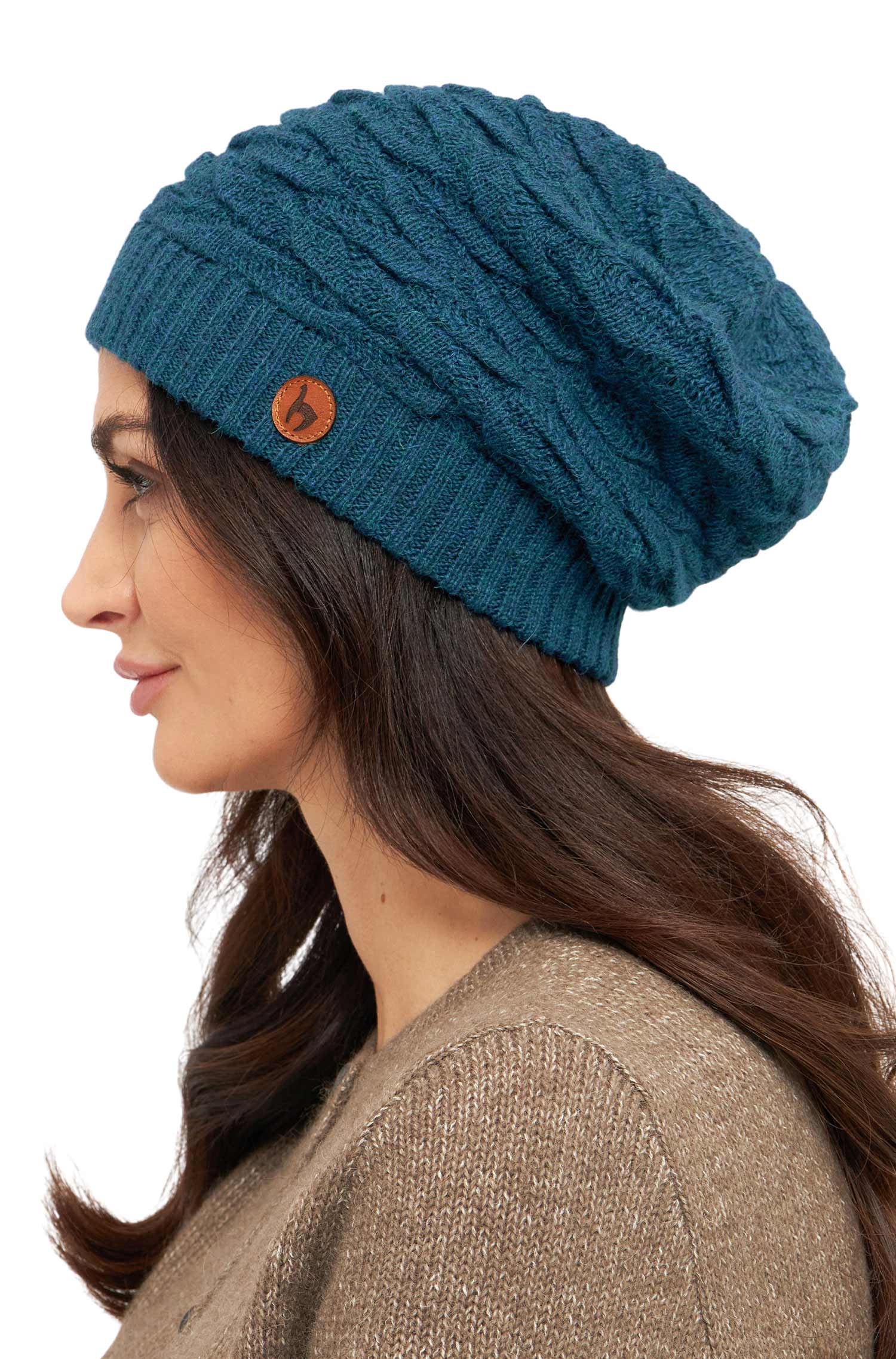 Alpaka Beret BIESEN-petrol