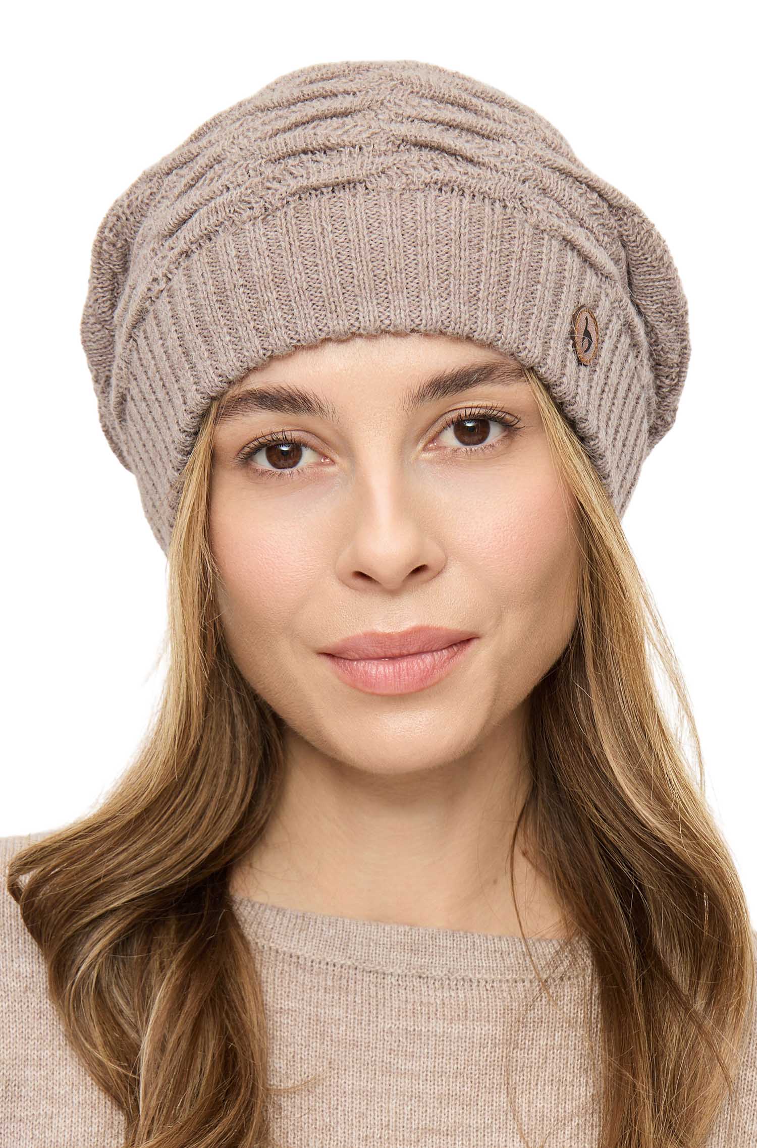 Alpaka Beret BIESEN-sand