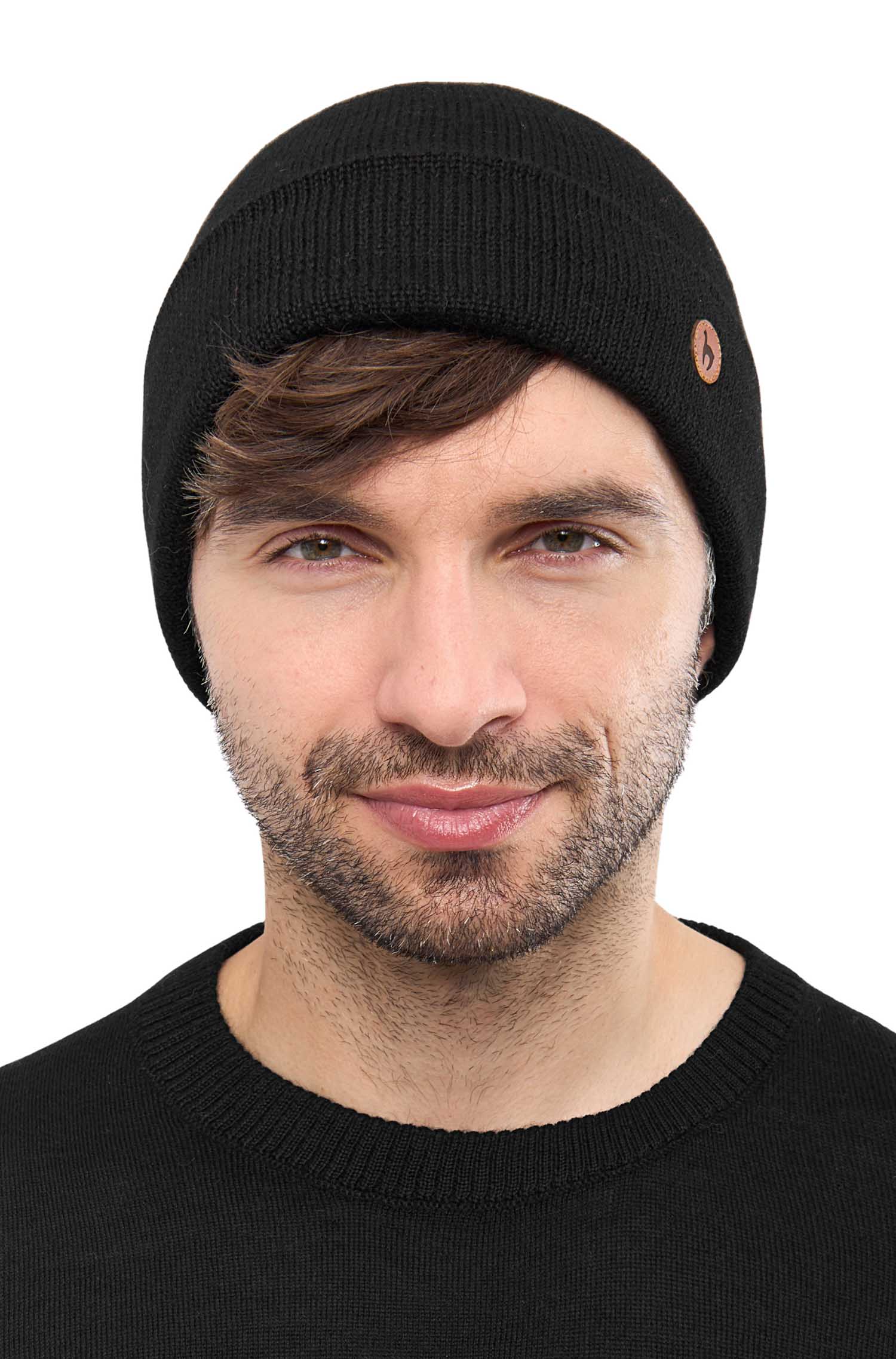 Alpaka Mütze BARK-schwarz