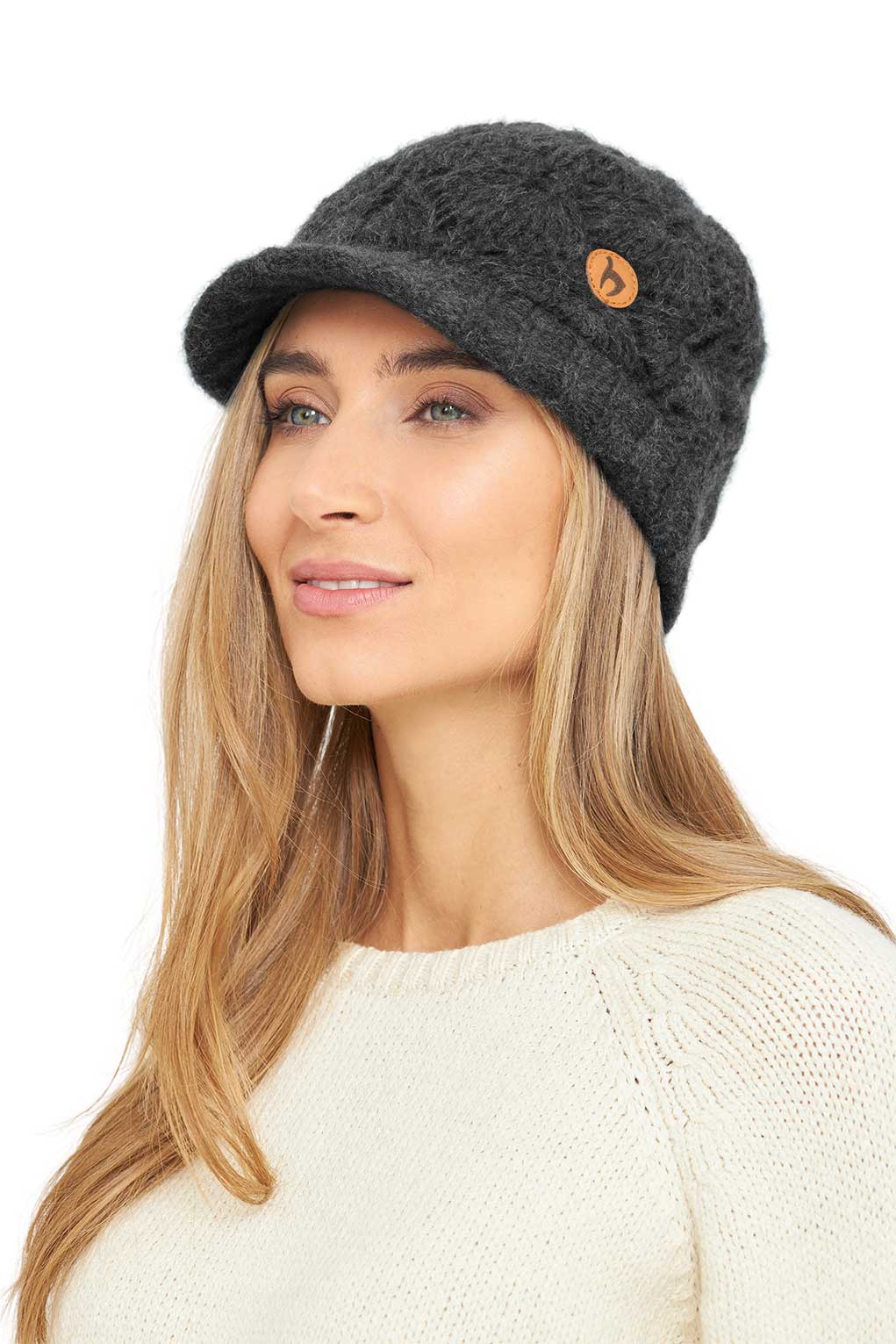 Alpaka Schirmmütze HADIA-anthrazit