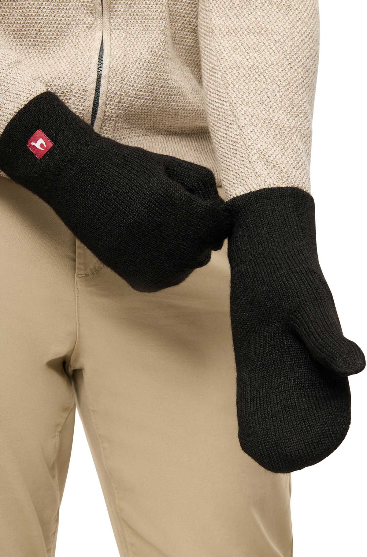 Alpaka Fausthandschuhe UNI-schwarz